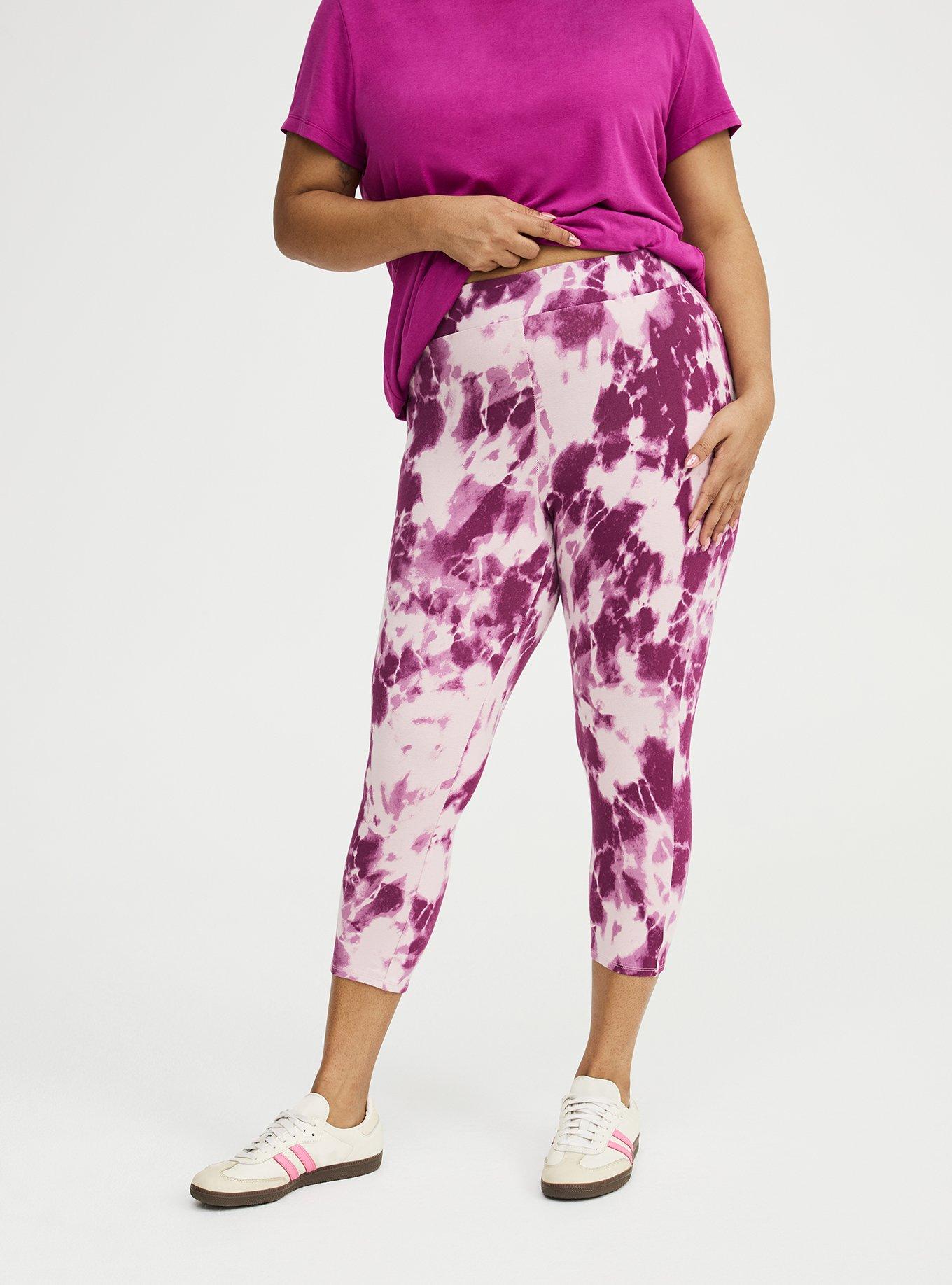 Capri Legging, BLEACHED TIE DYE PURPLE, alternate