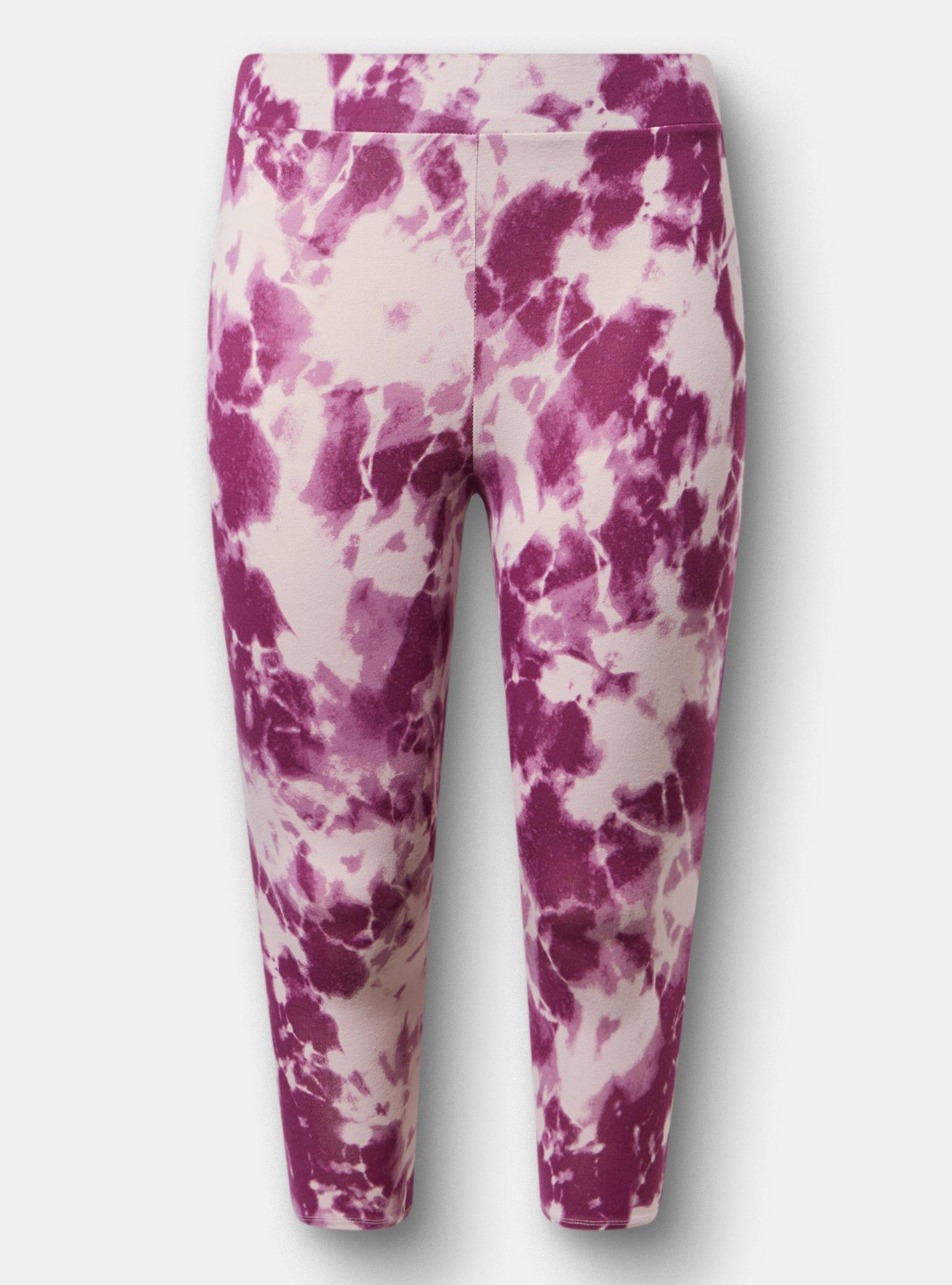 Capri Legging, BLEACHED TIE DYE PURPLE, hi-res