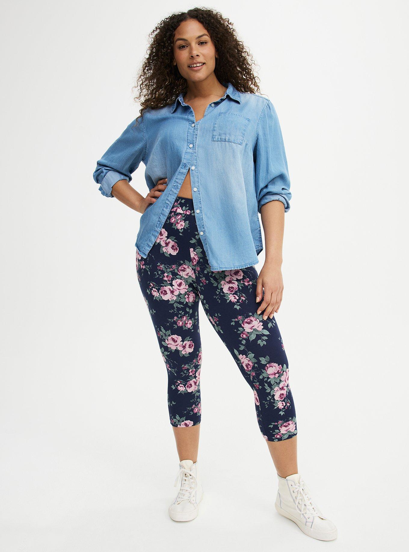Capri Legging, REGINA FLORAL BLUE, alternate