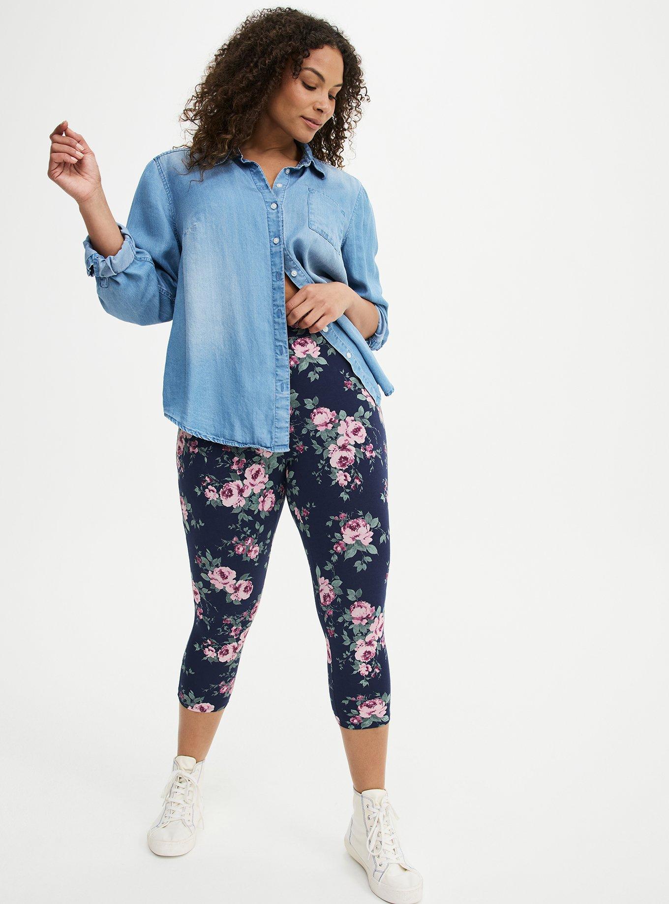Capri Legging, REGINA FLORAL BLUE, hi-res