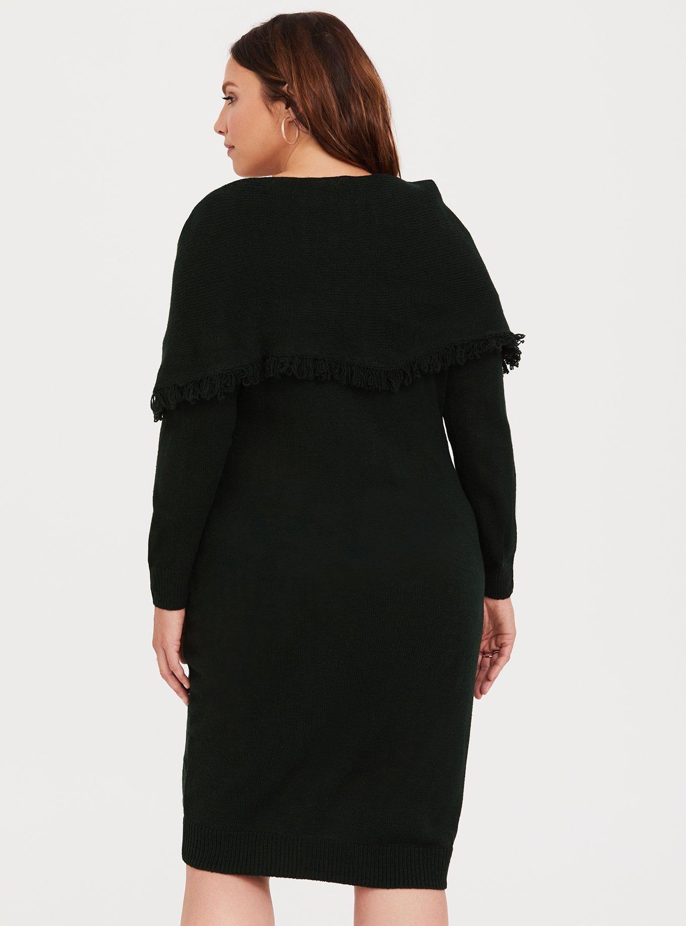 Plus Size - Outlander Forest Green Sweater Dress - Torrid