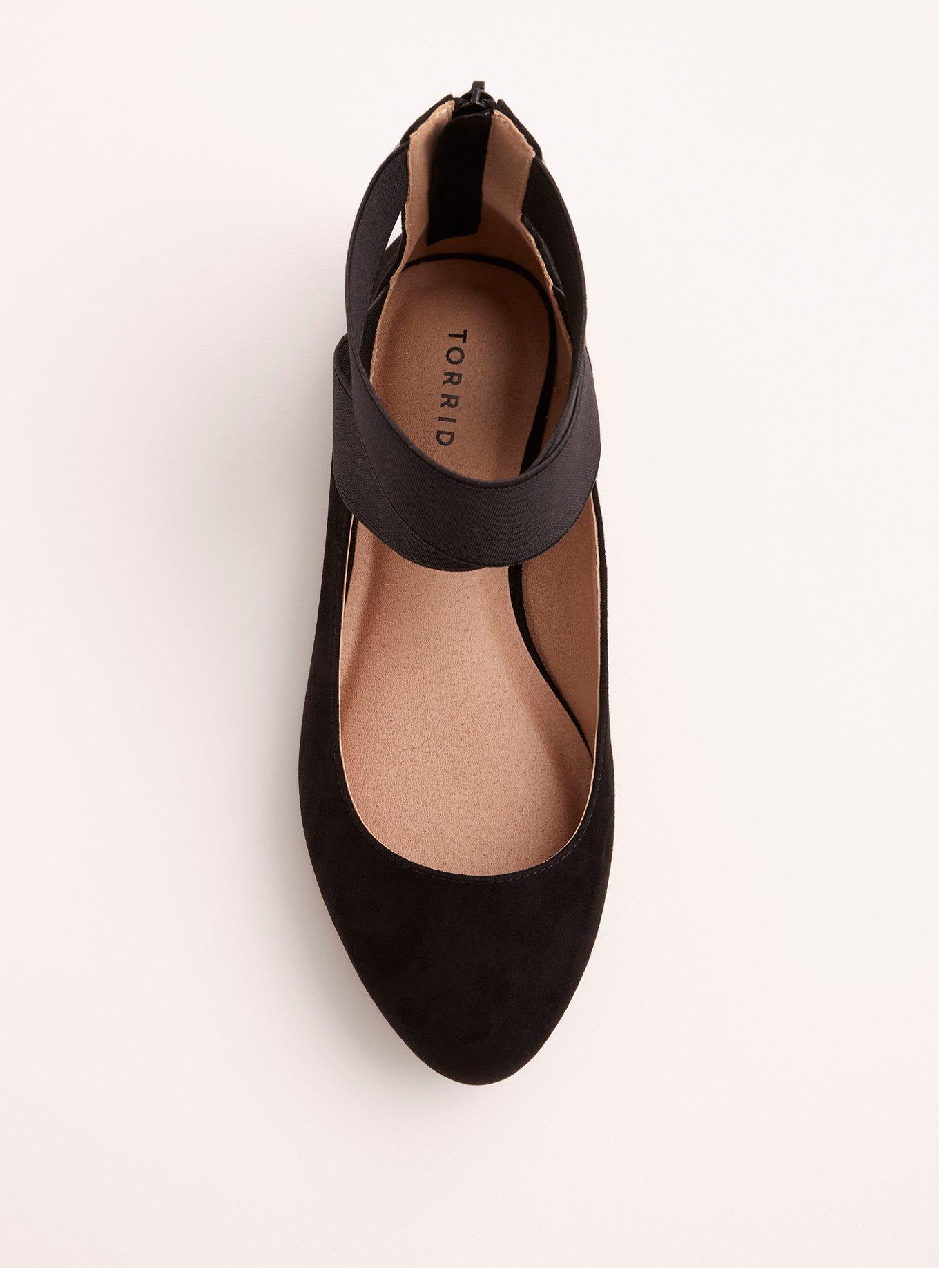 Wide ankle strap flats sale