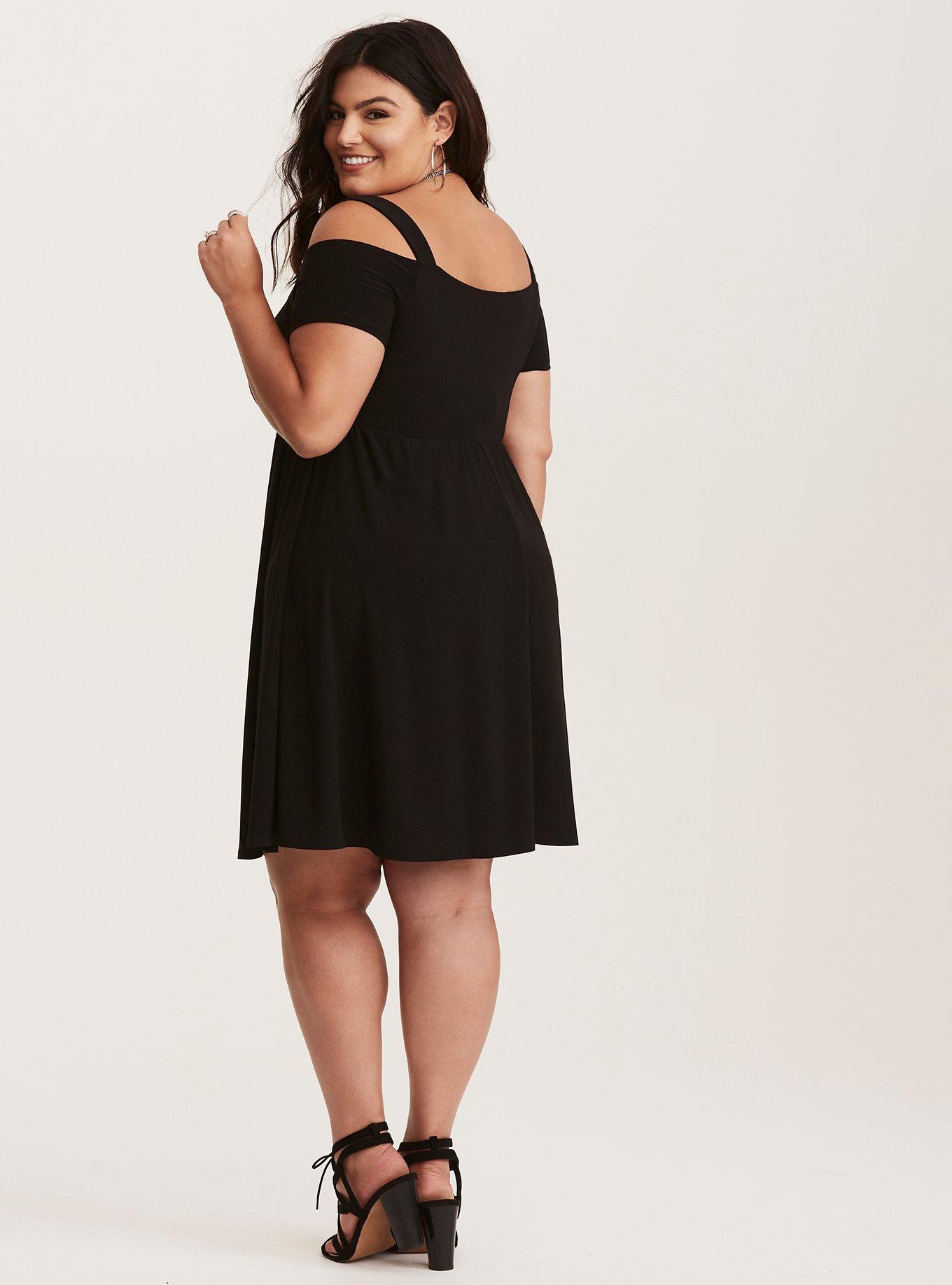 Torrid black discount cold shoulder dress