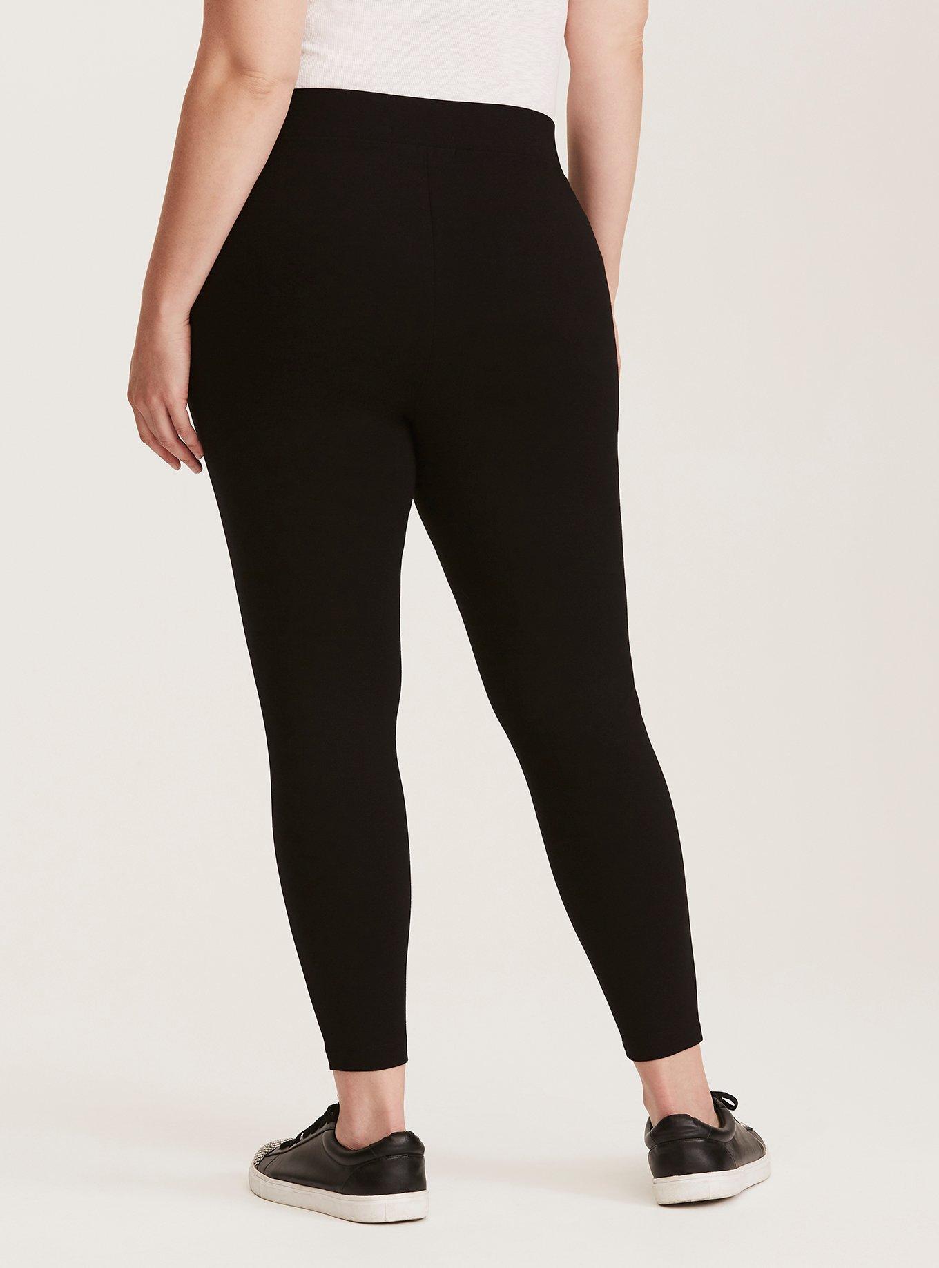 Luxe Lace Up Leggings, DEEP BLACK, alternate