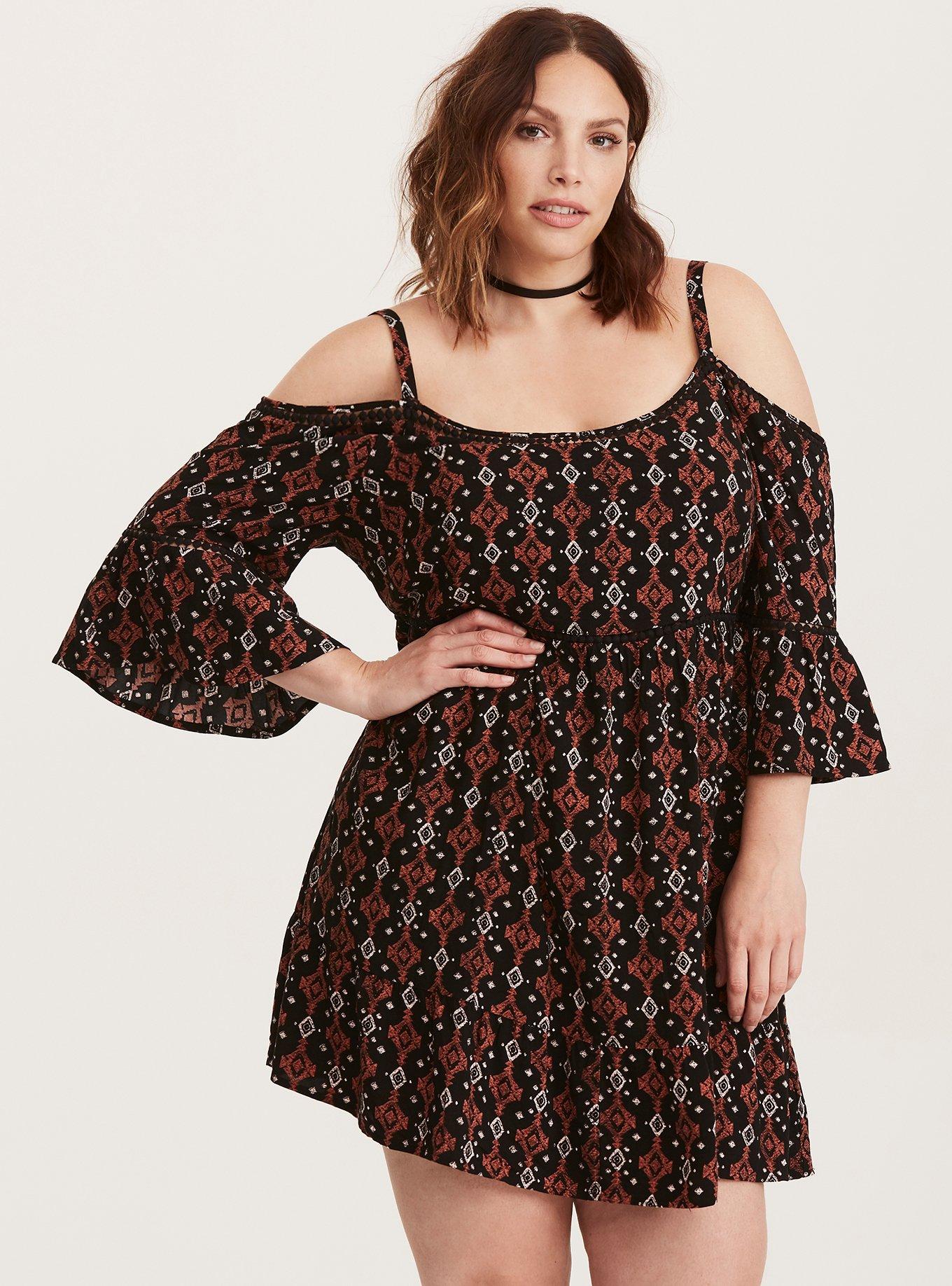 Torrid off outlet the shoulder dress