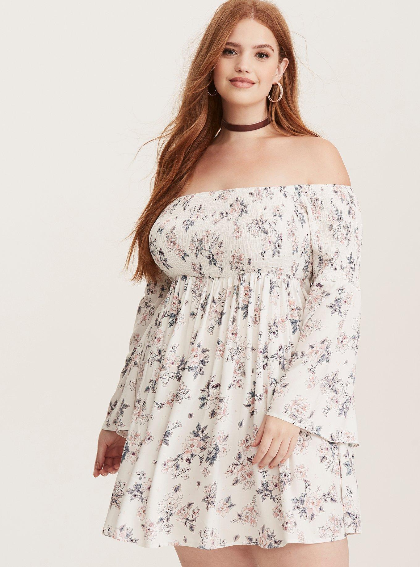 Torrid off clearance the shoulder dress