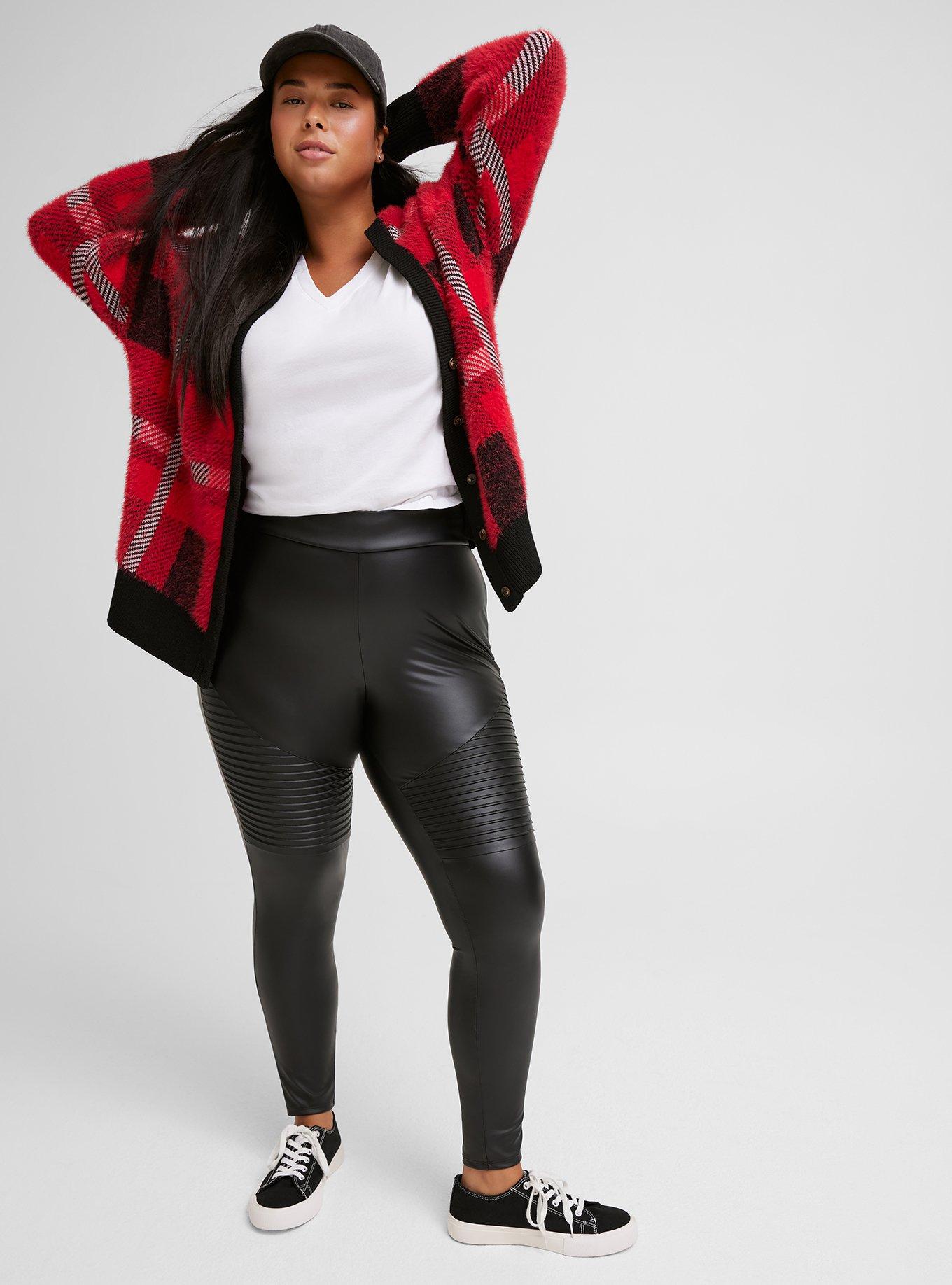 Full Length Cloth Style Moto Leggings