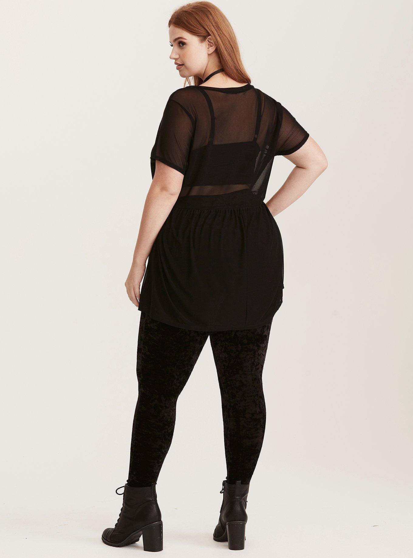 Plus Size - Full Length Signature Waist Crushed Velvet Legging - Torrid