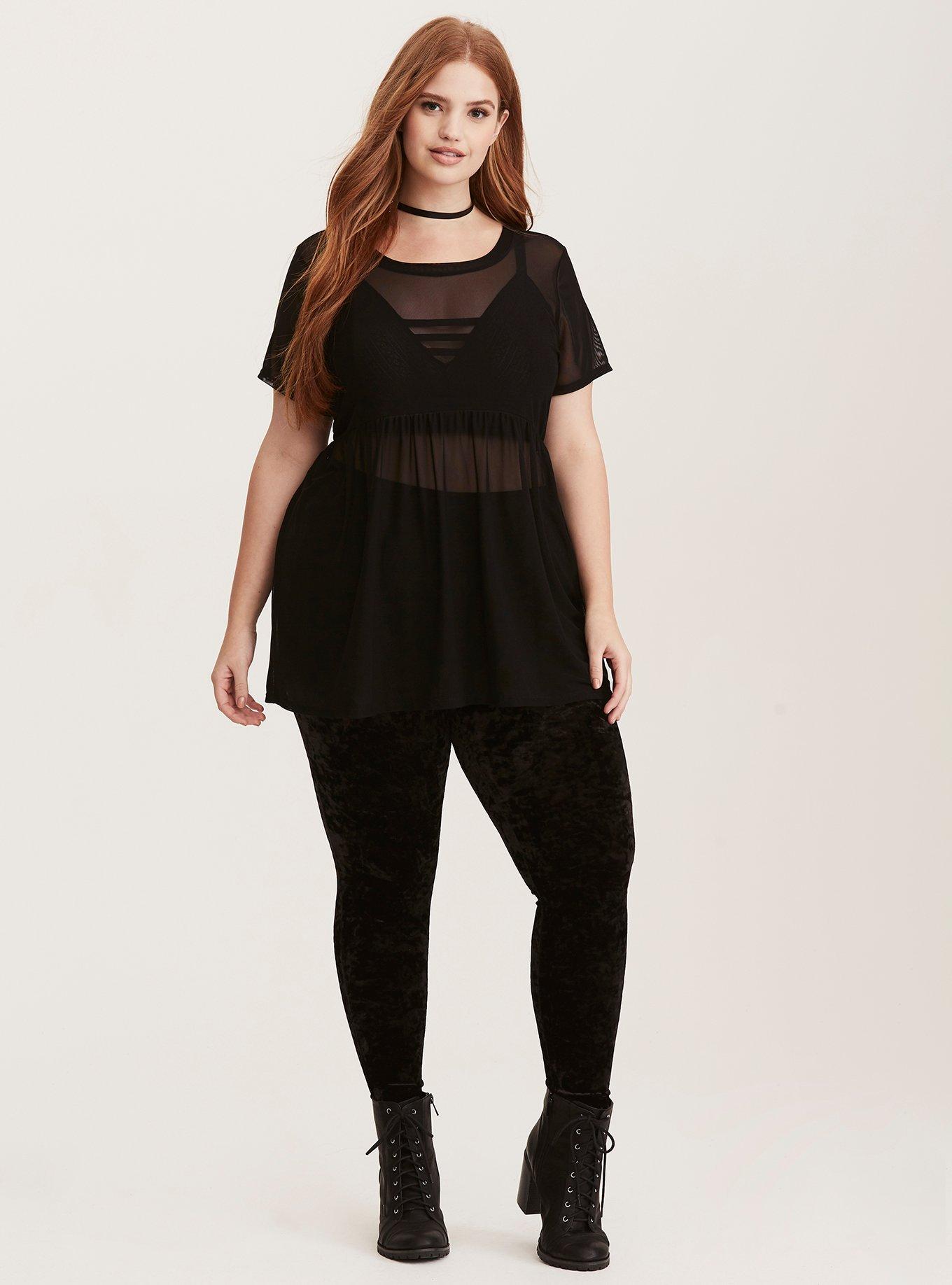 Plus Size Crushed Velvet Leggings Torrid