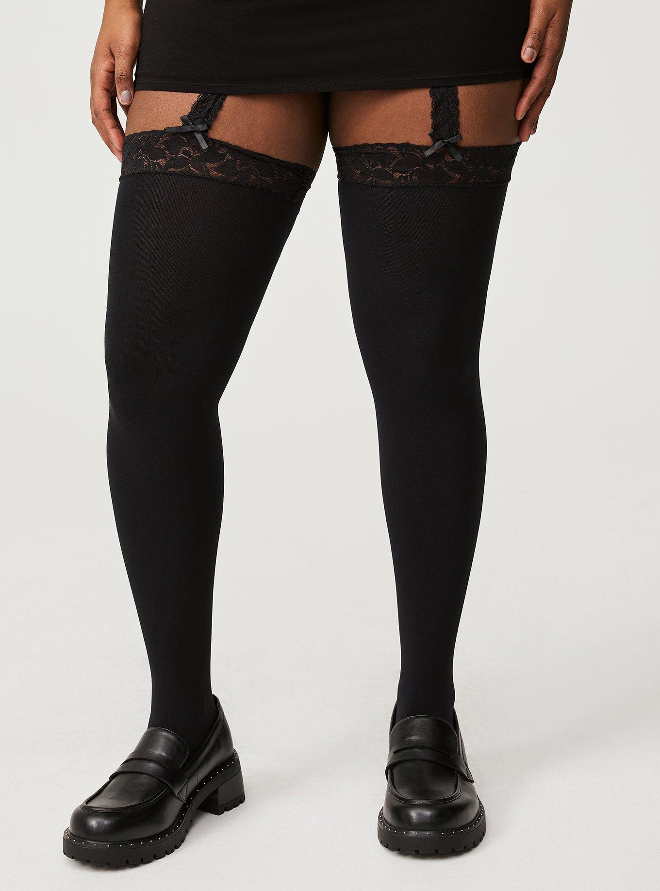 Plus Size Thigh High Faux Garter Torrid