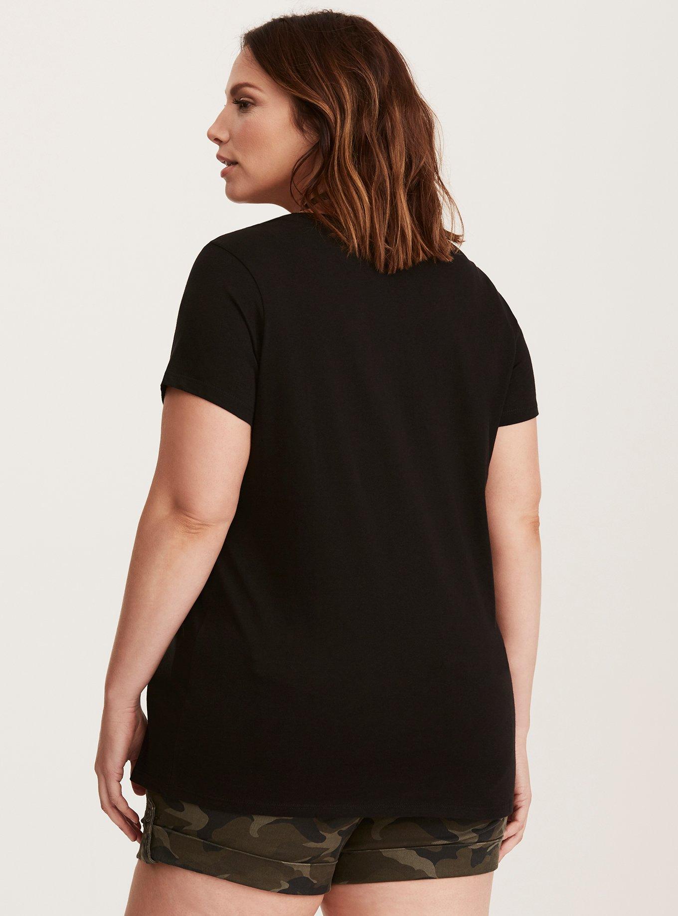 These Curves Crew Slim Fit Tee, DEEP BLACK, alternate