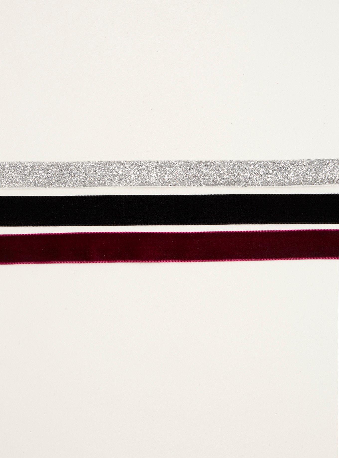 Glitter Velvet Choker Set, , alternate