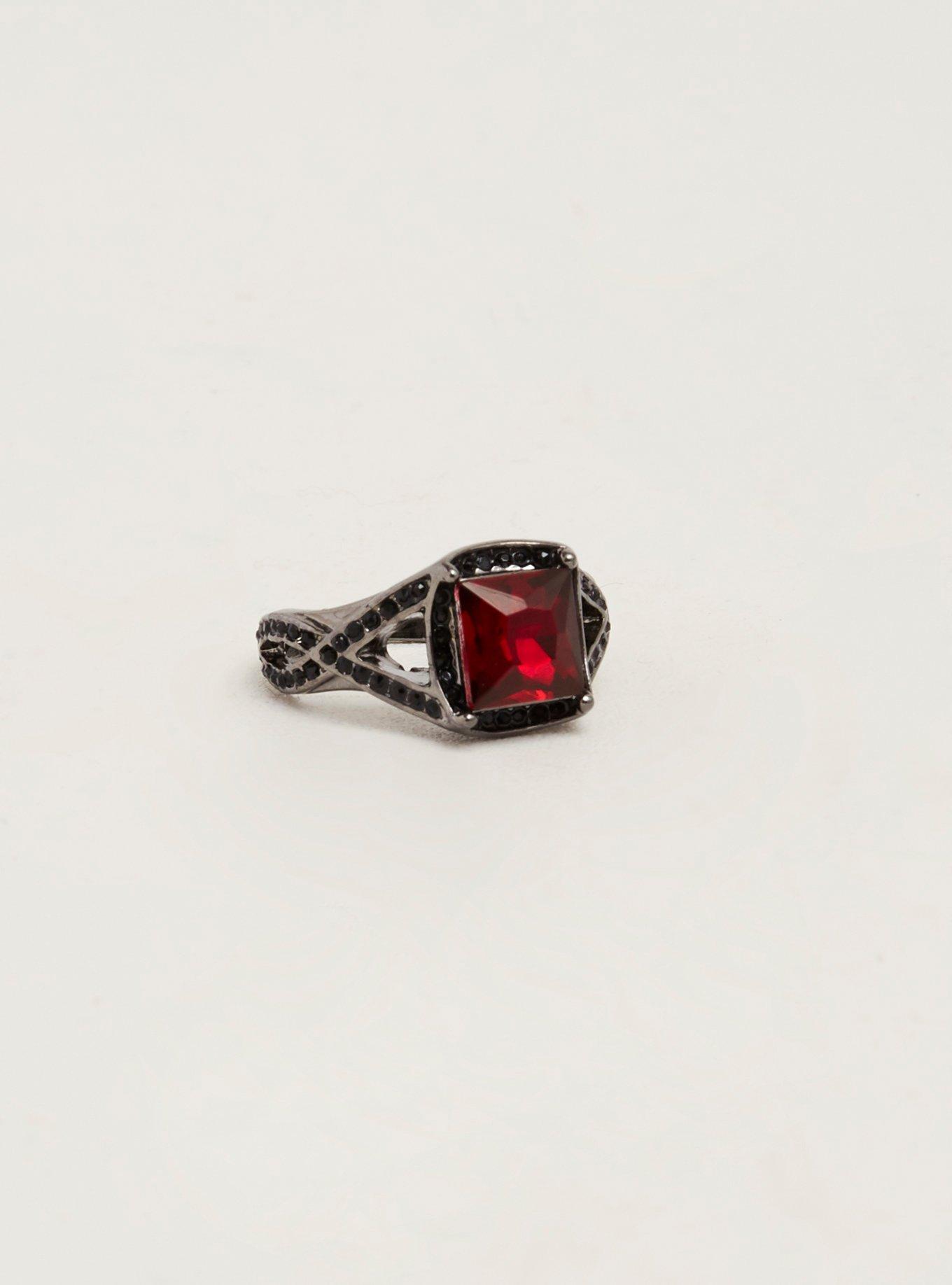 Gemstone Ring, BLACK, alternate
