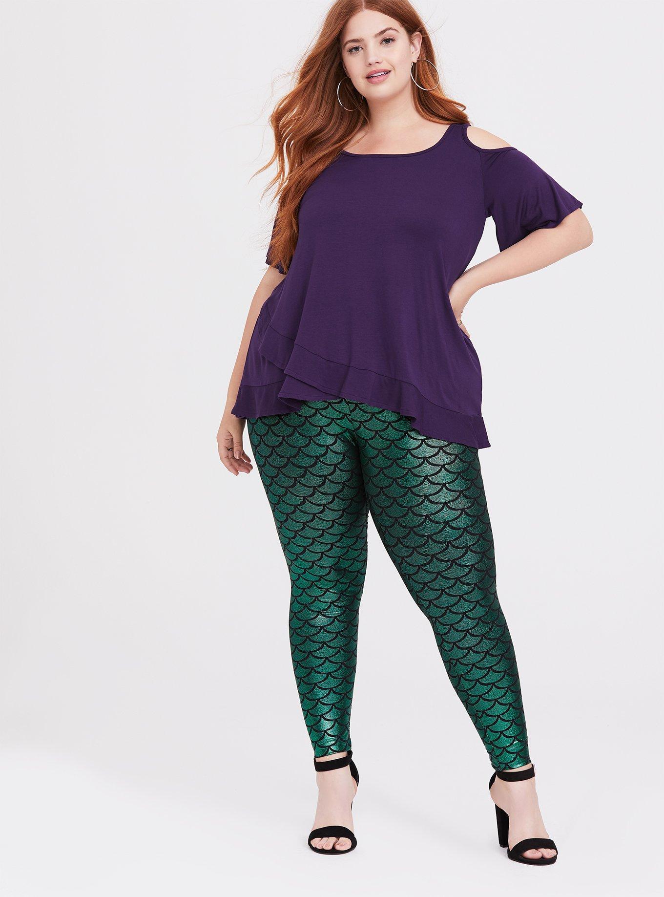 Fish Scale Mermaid Plus Size Leggings | Scuba Sisters 6XL