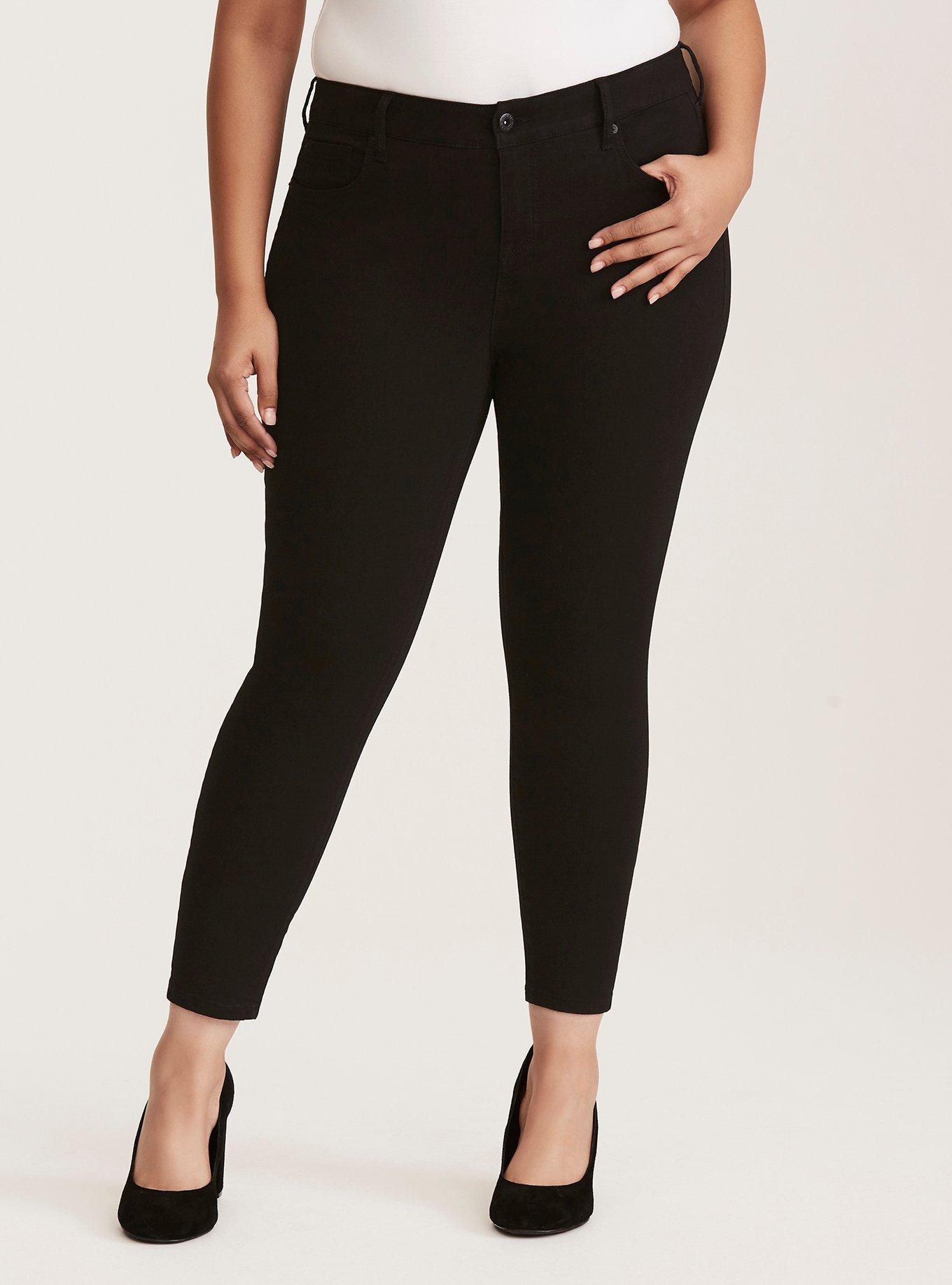 Plus Size Premium Stretch High-Rise Curvy Skinny Jeans Black