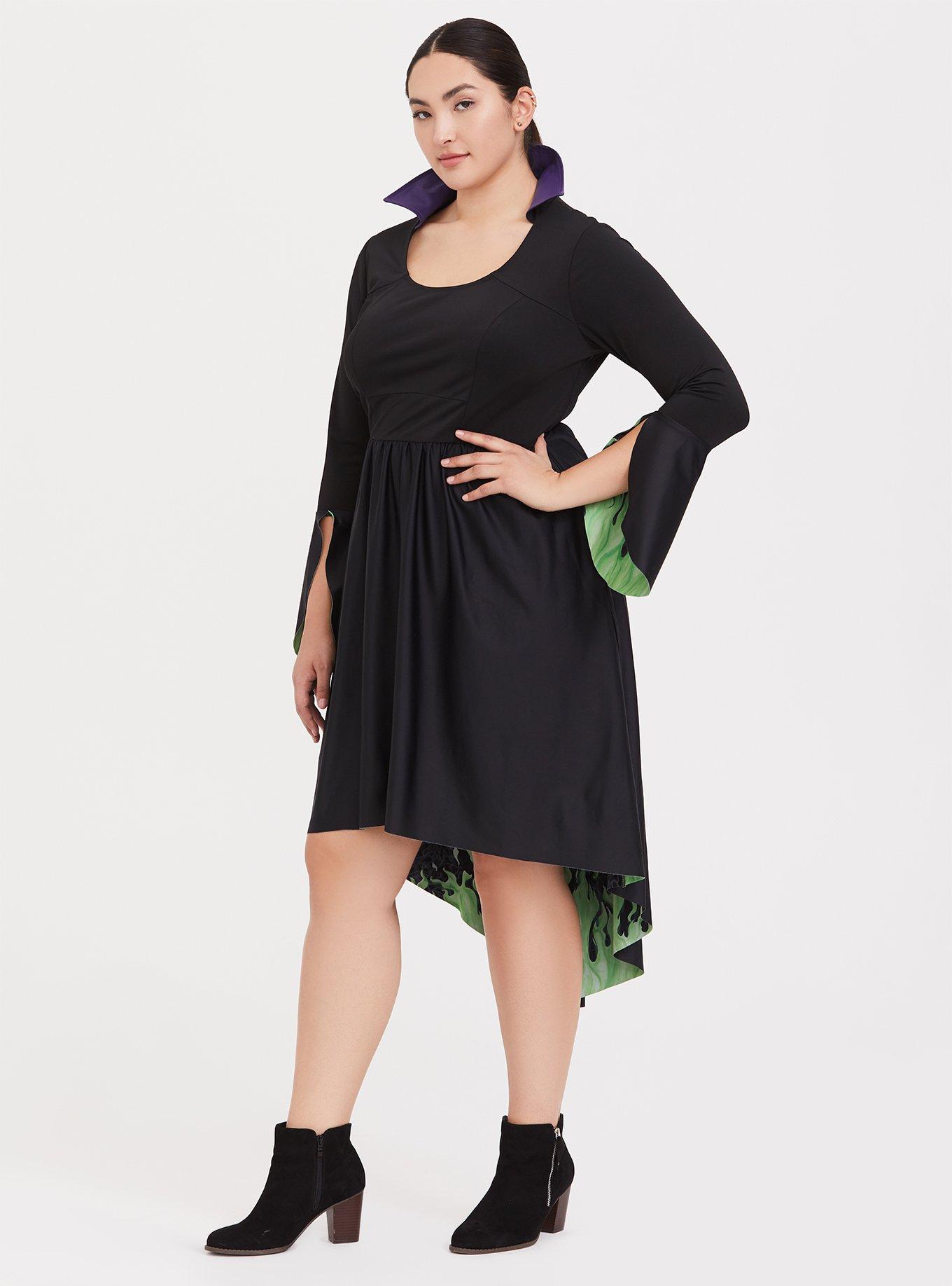 Plus Size - Black Faux Leather Skater Dress - Torrid