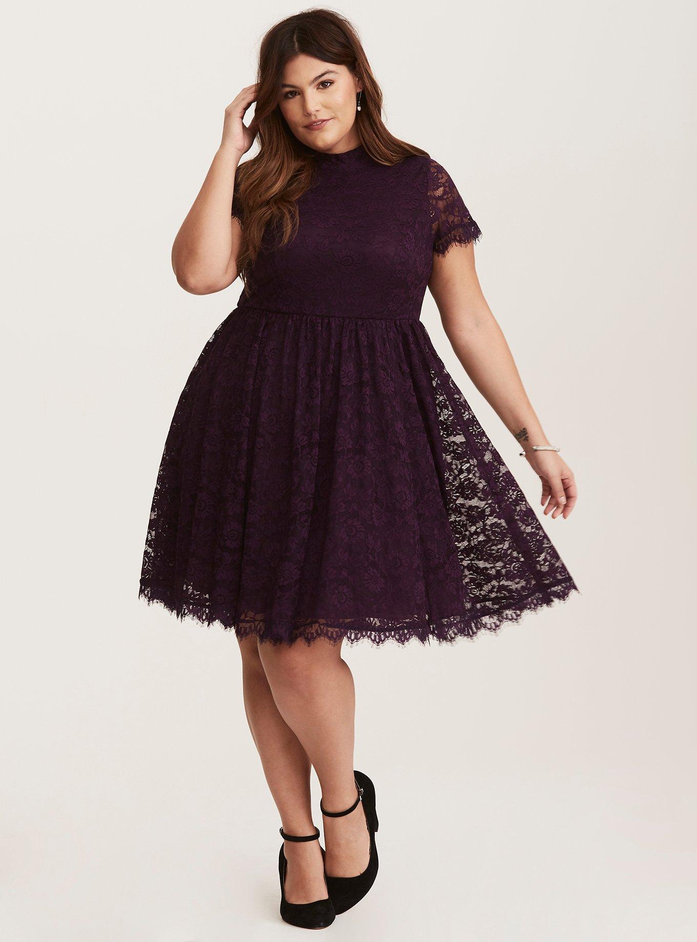 Torrid purple lace on sale dress