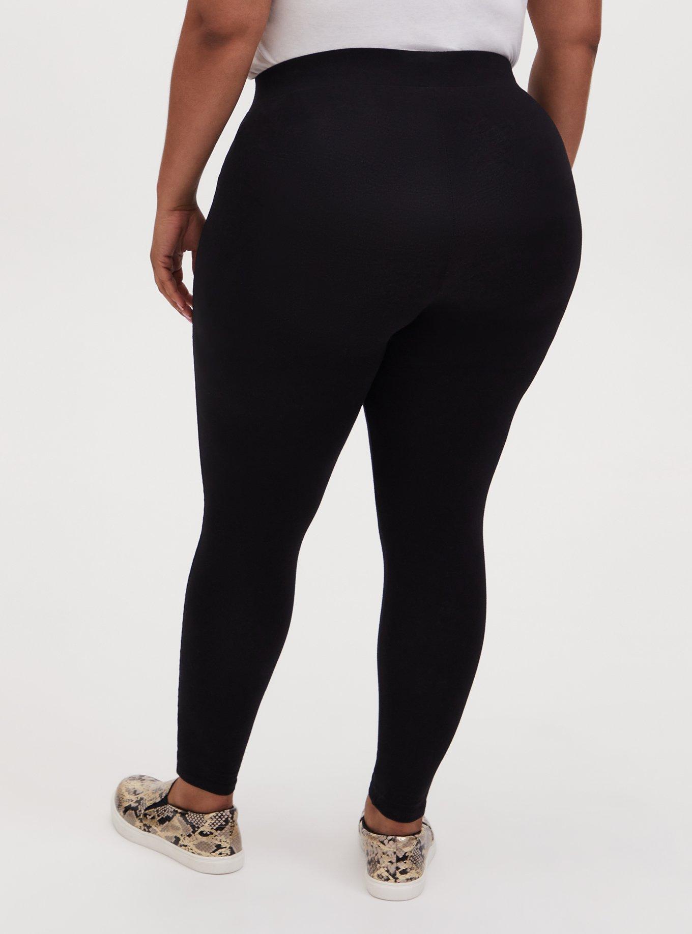 Full Length Signature Waist Split Legging, DEEP BLACK, alternate