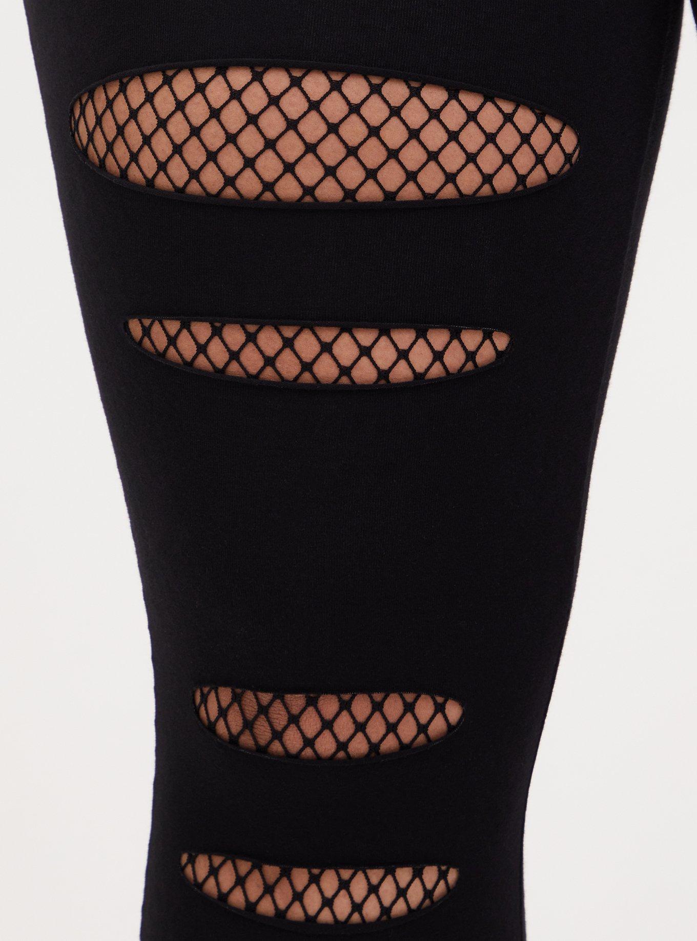 Full Length Signature Waist Split Legging, DEEP BLACK, alternate