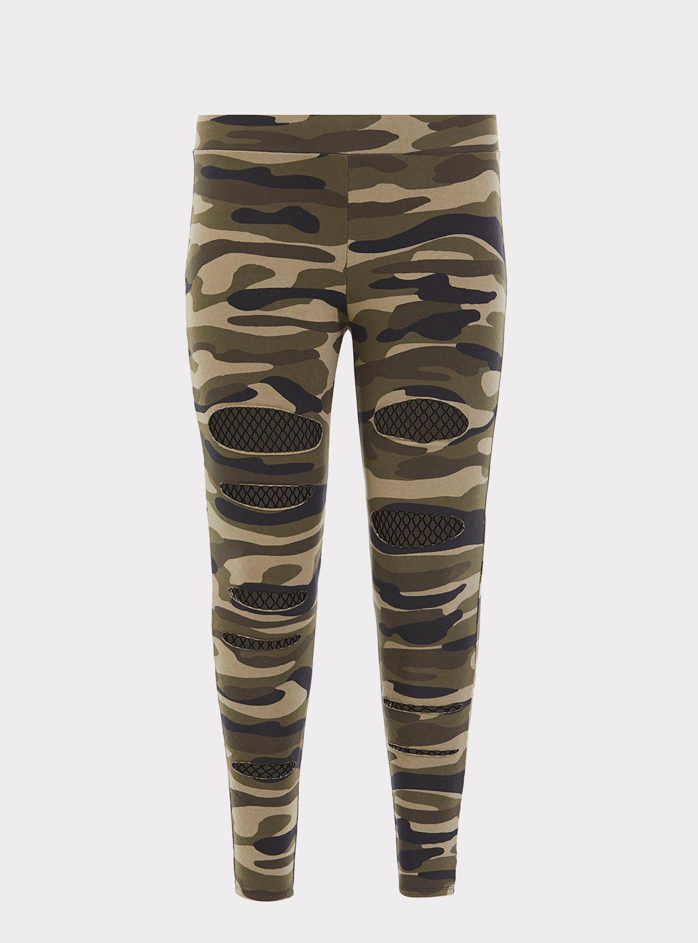 Full Length Signature Waist Split Legging, BRUSHED CAMO, hi-res