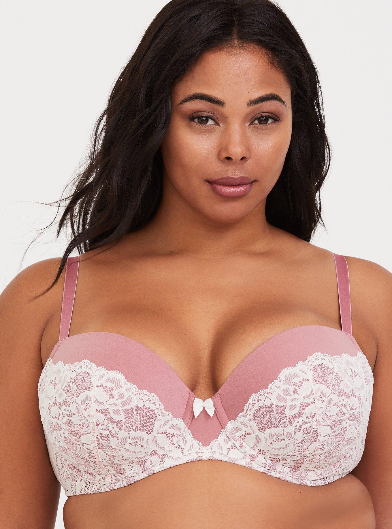 Plus Size - Wire-Free Lightly Lined Lace Logo Longline 360° Back Smoothing™  Bra - Torrid