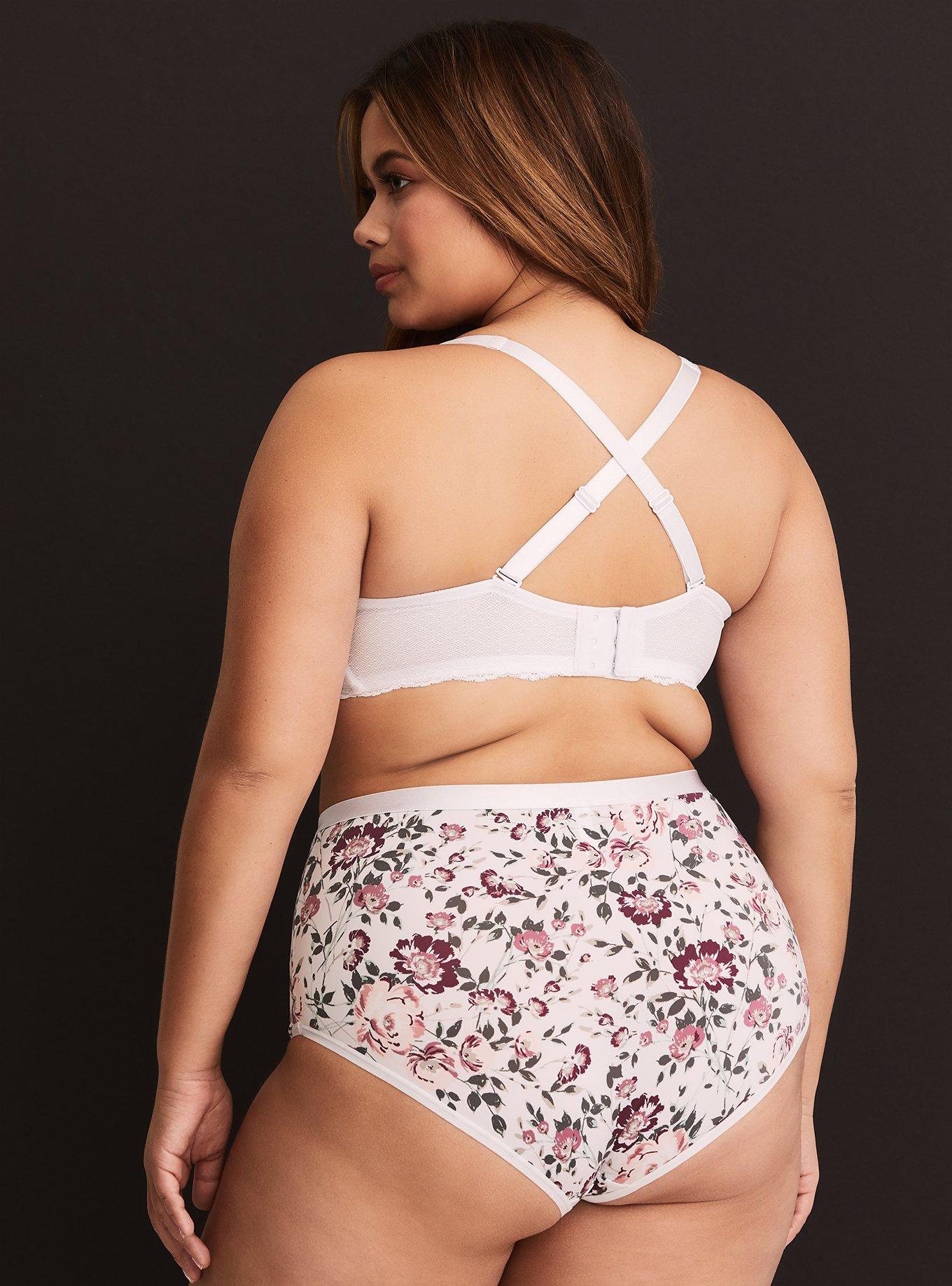 Plunge Push-Up Placed Print Straight Back Bra, ROMANCE IN PLACE, alternate