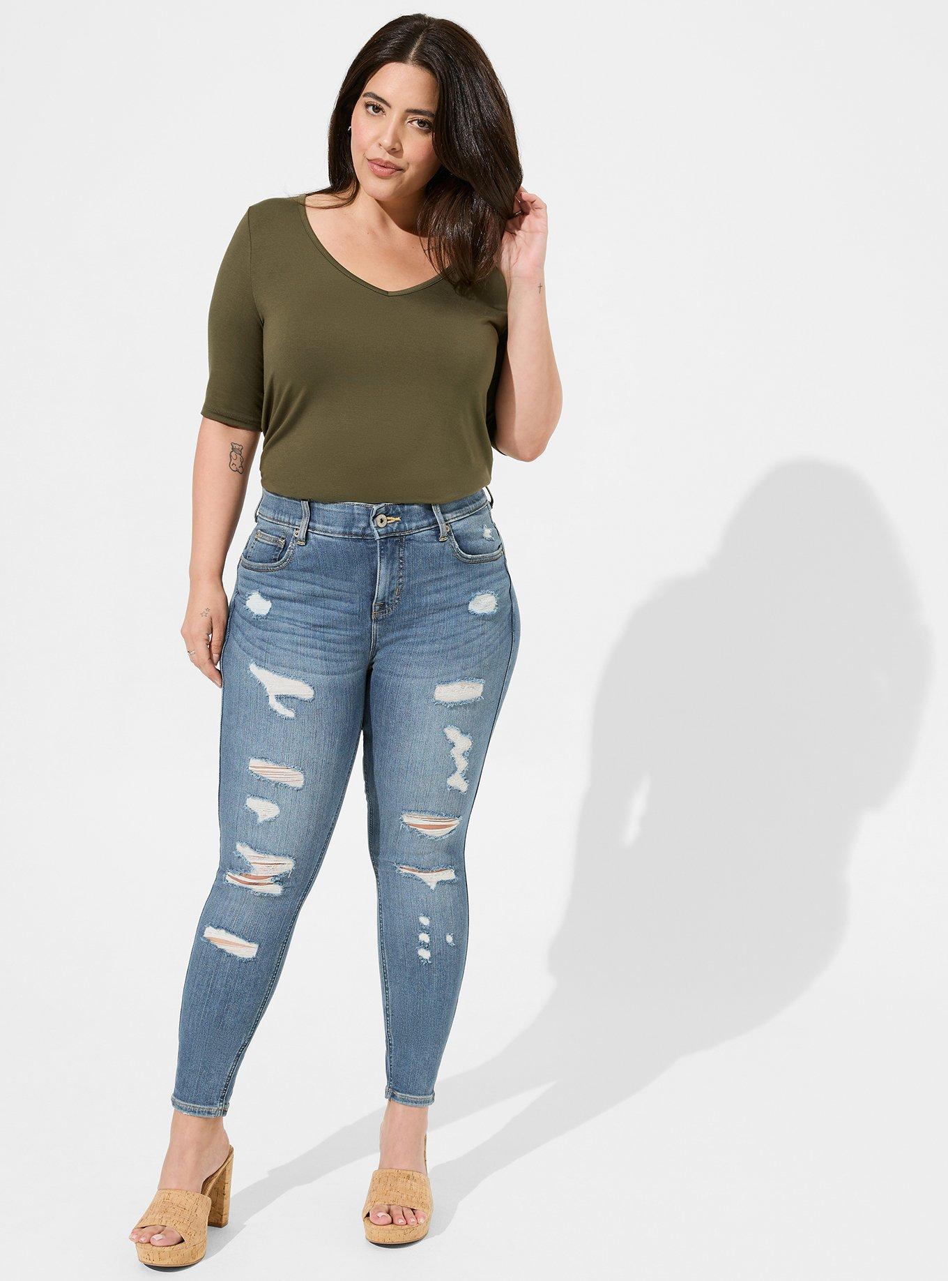 Plus Size Favorite V-Neck Tunic Tee, DEEP DEPTHS, alternate