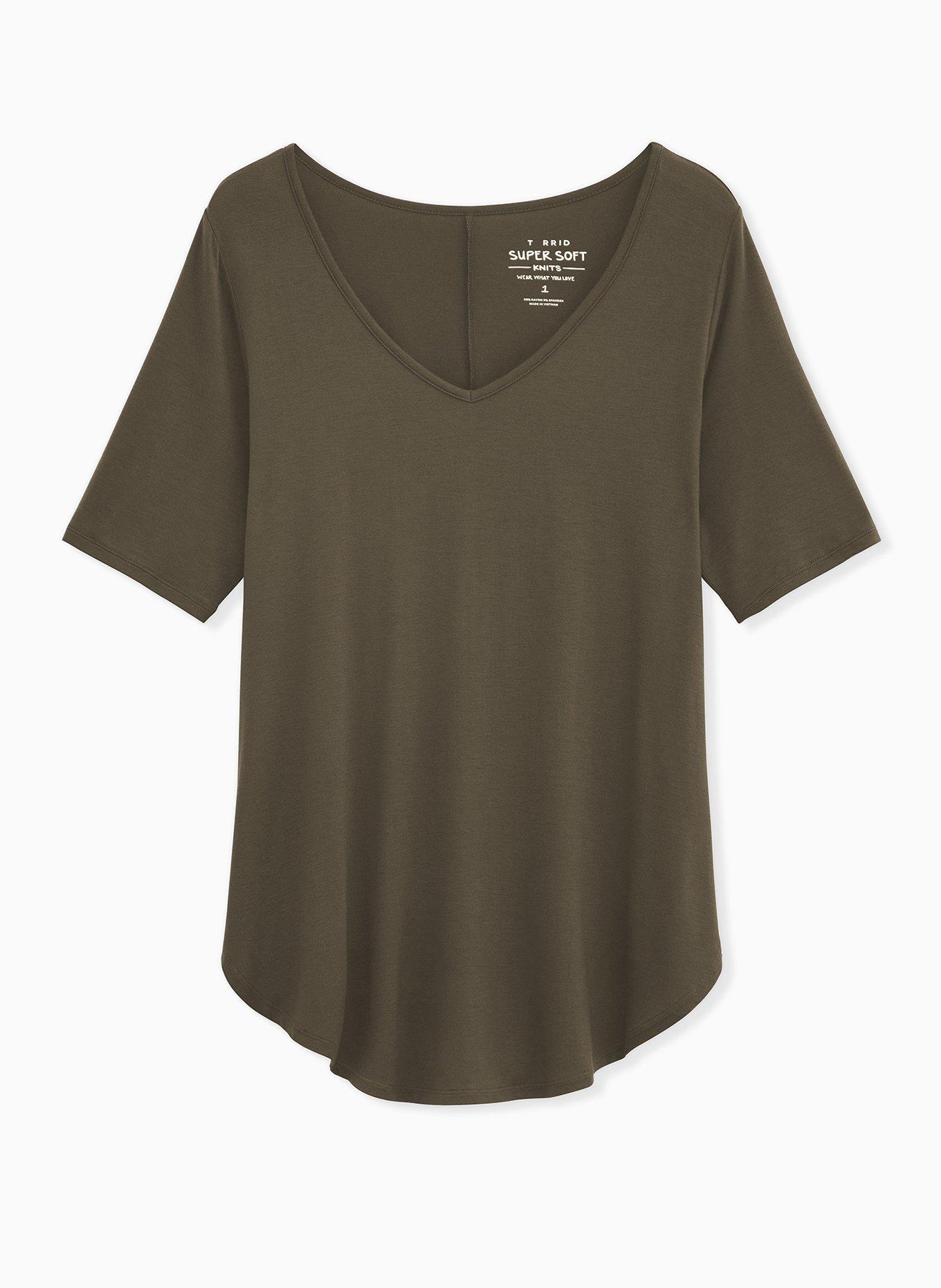 Plus Size Favorite V-Neck Tunic Tee, DEEP DEPTHS, hi-res