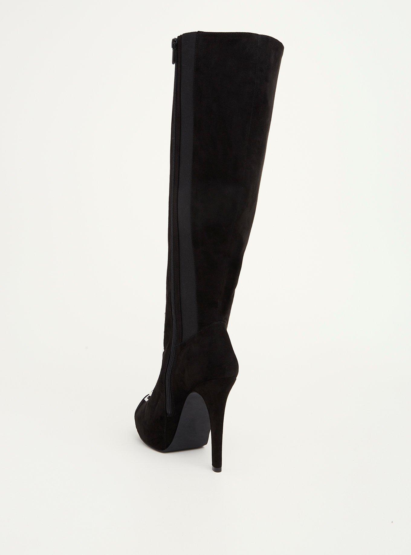 Wide calf open hotsell toe thigh high boots