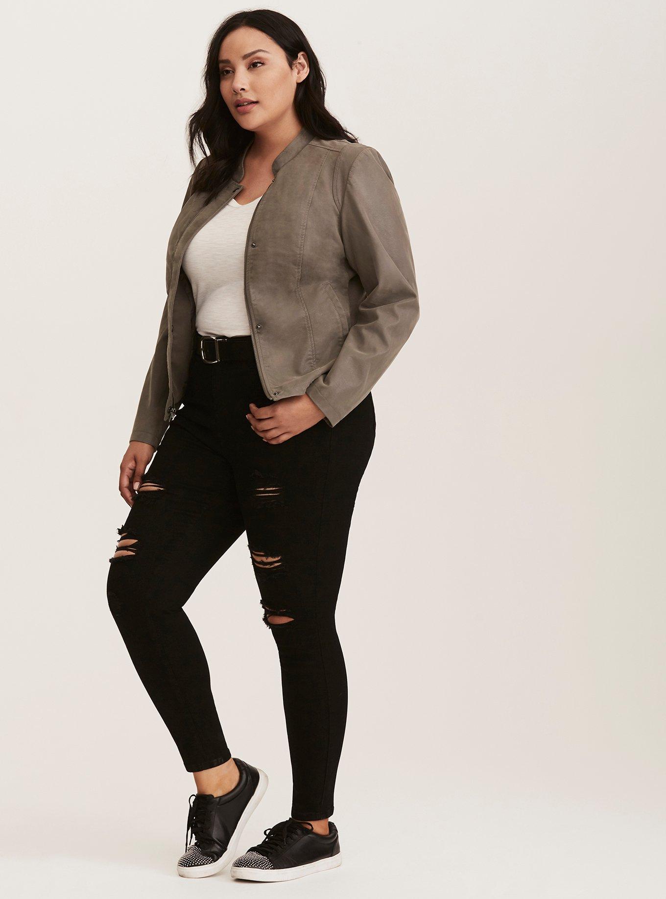 Plus Size Black Ripped Jeans