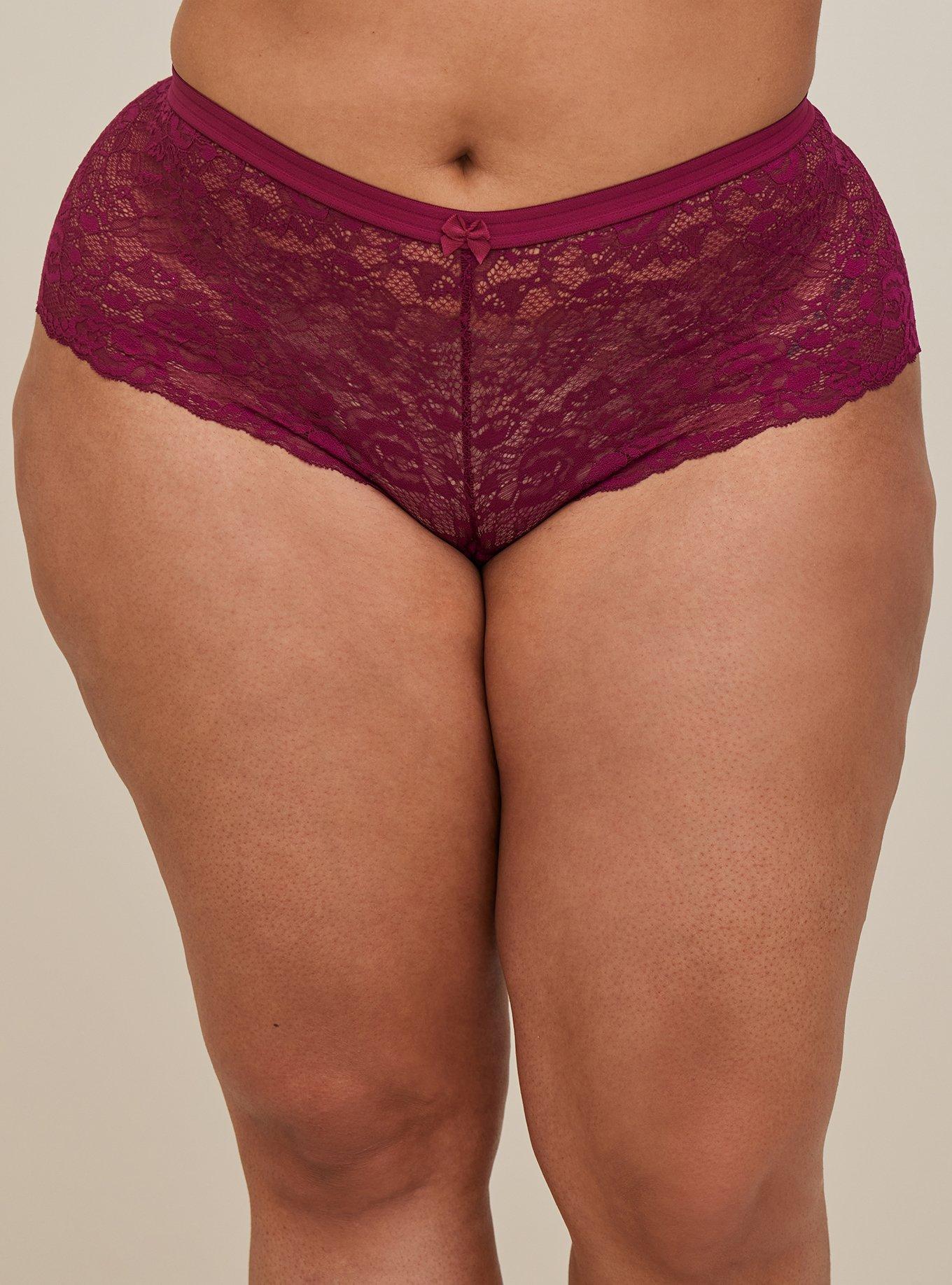 Plus Size - Super Soft Lace Mid-Rise Cheeky Panty - Torrid