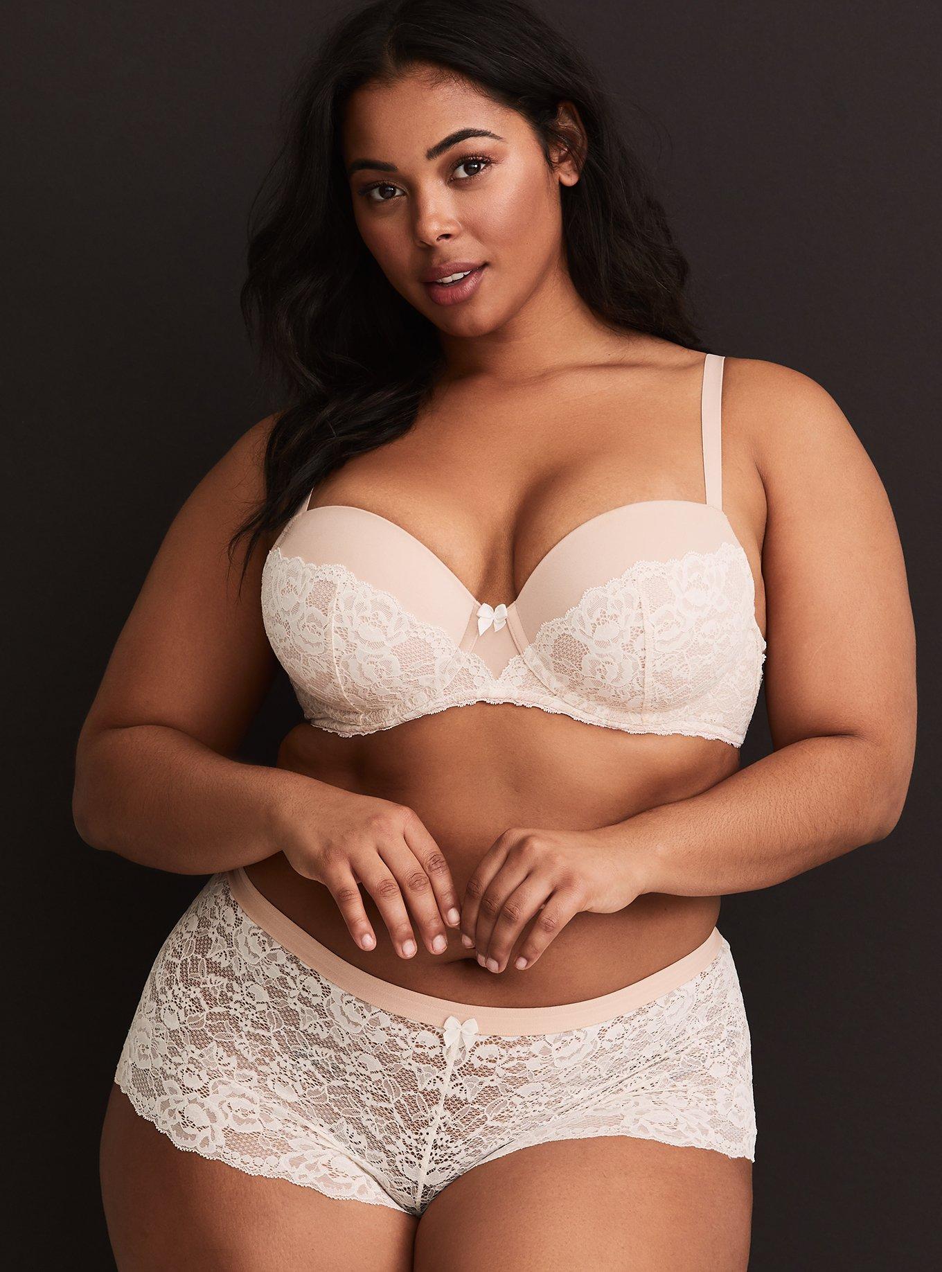 Plus Size - Super Soft Lace Mid-Rise Cheeky Panty - Torrid