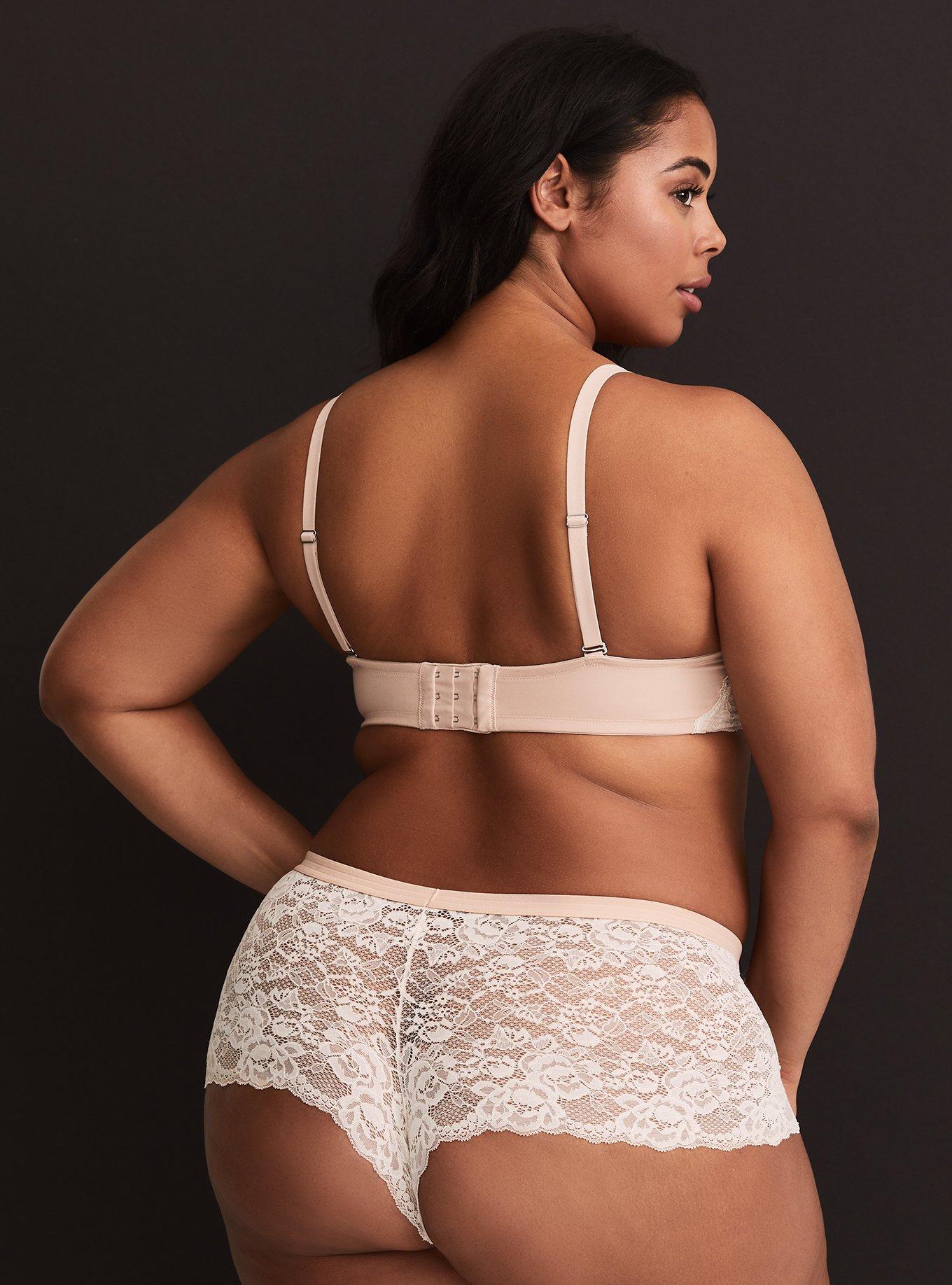 Plus Size - Super Soft Lace Mid-Rise Cheeky Panty - Torrid