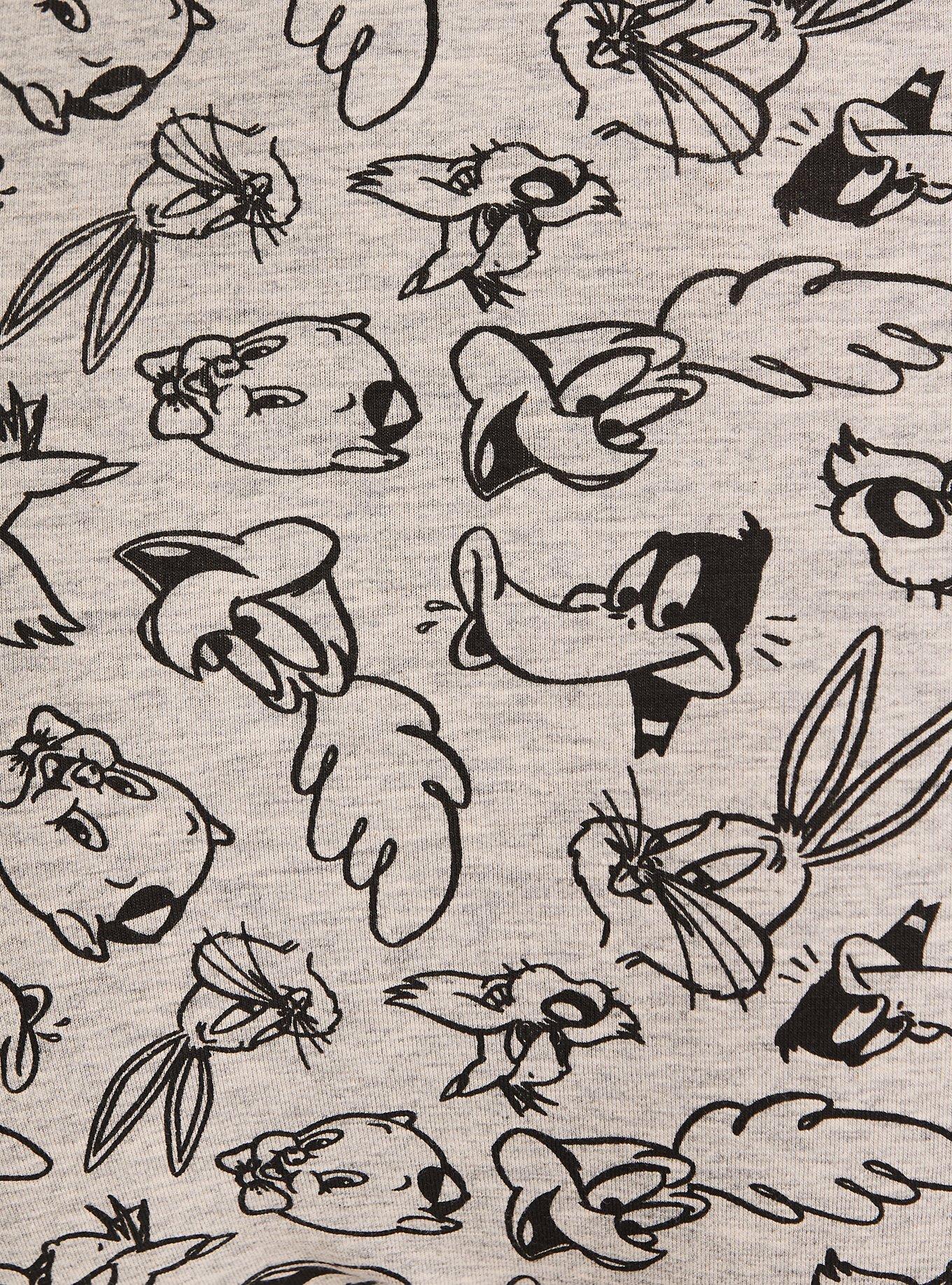 Plus Size Heather Grey Looney Tunes Hipster Panty, MULTI, alternate