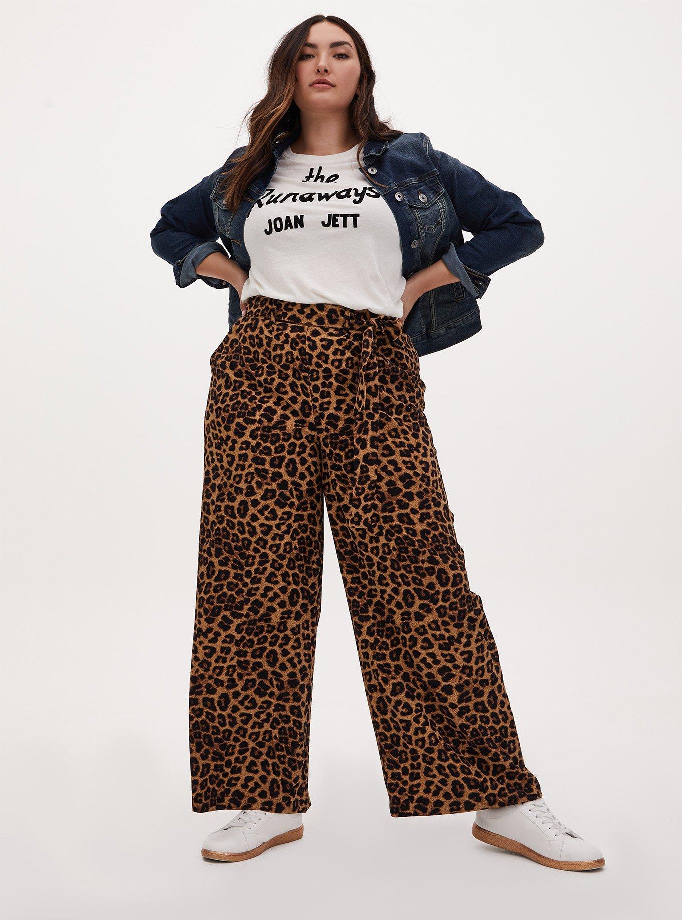 Wide leg outlet cheetah pants