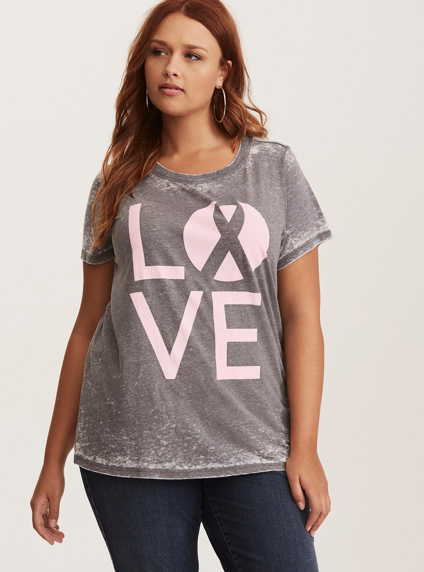 Breast Cancer Awareness Love Crew Neck Tee
