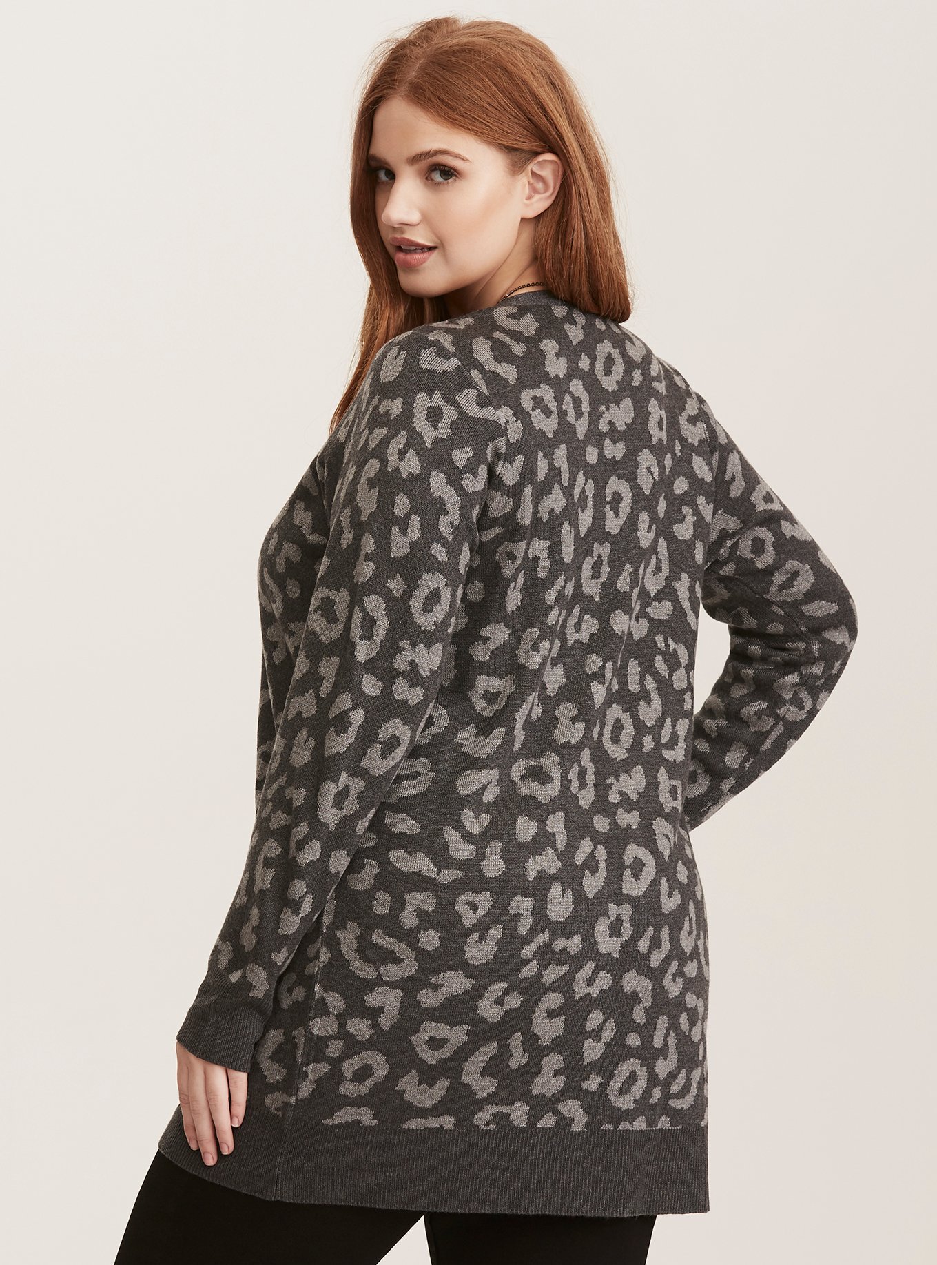 Plus Size - Leopard Print Open Front Cardigan - Torrid