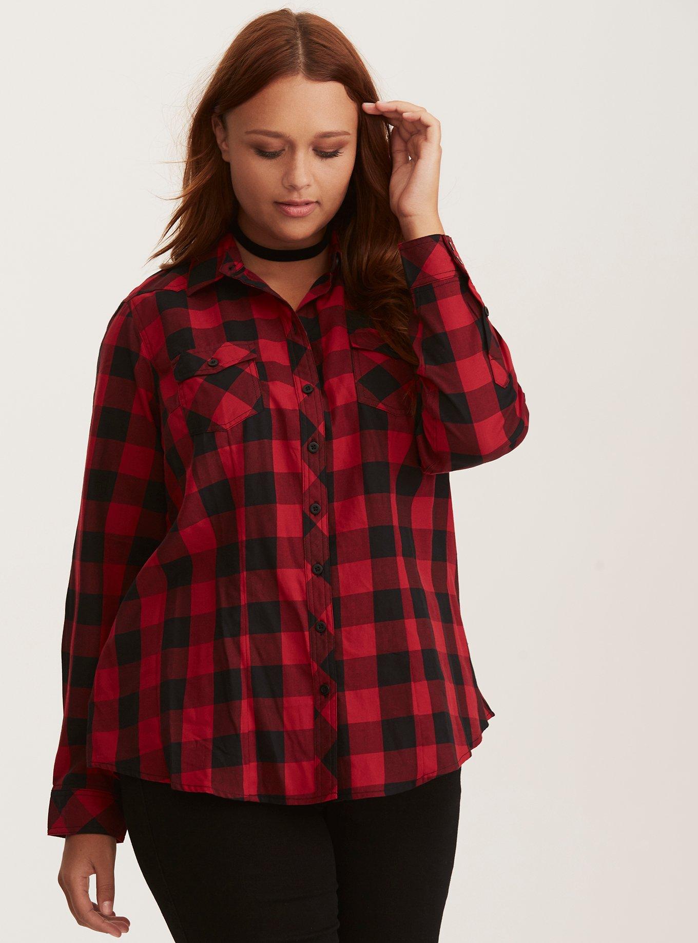 Torrid Plaid Shirt Outfit Ideas Red Plaid Dress Flannel Shirt With Dress  Plus Size