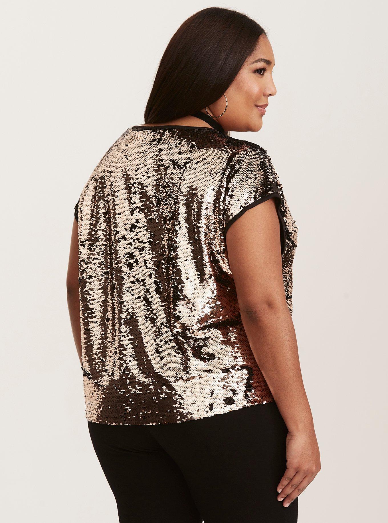 Plus-Size Sequin Tops Shopping Guide, Sparkly Holiday Tops