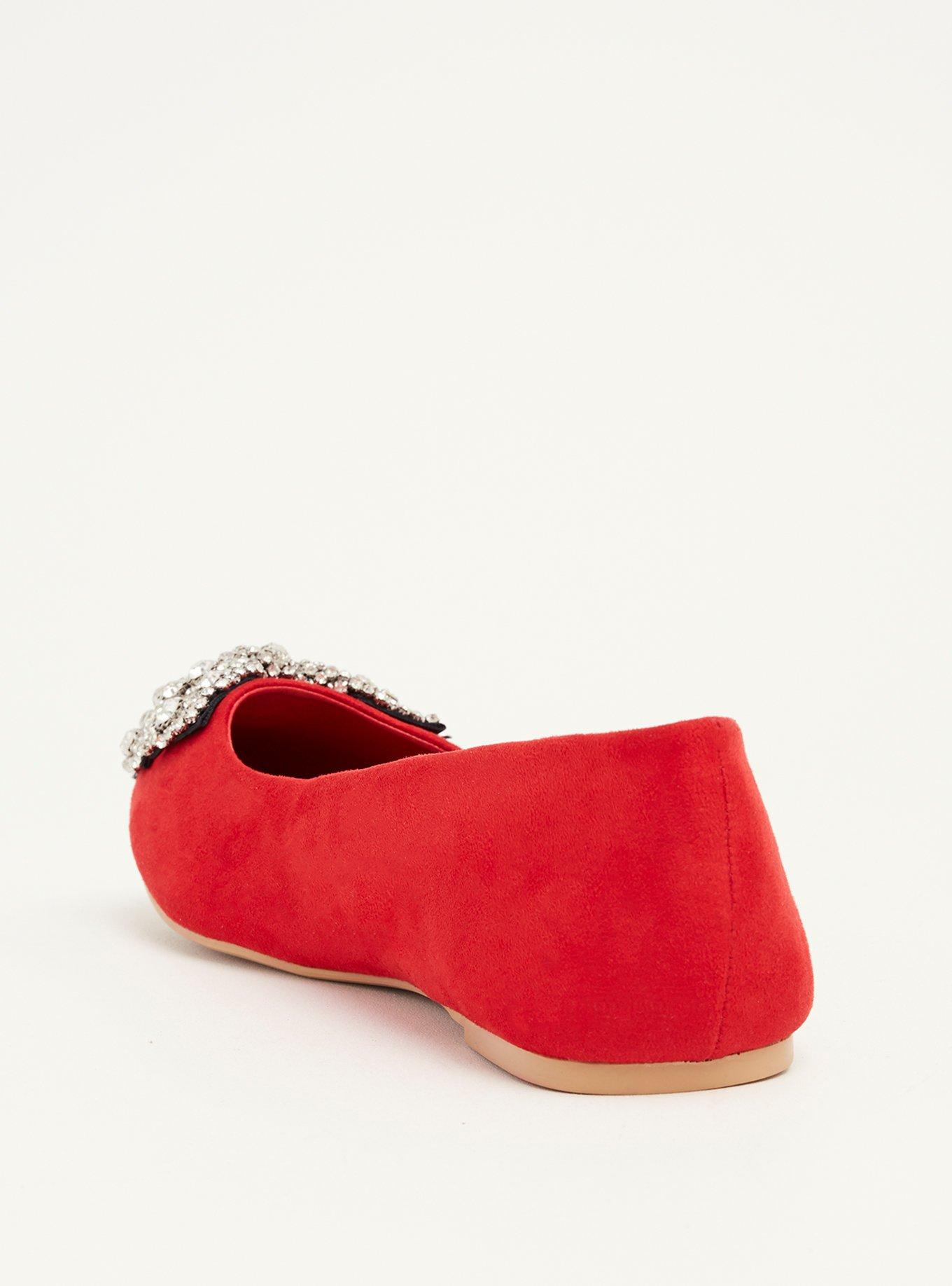 Red ballet sale flats wide width