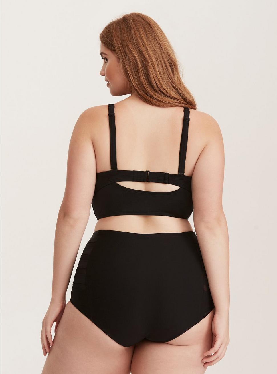 Plus Size - Black Caged Push-Up Balconette Bikini Top - Torrid