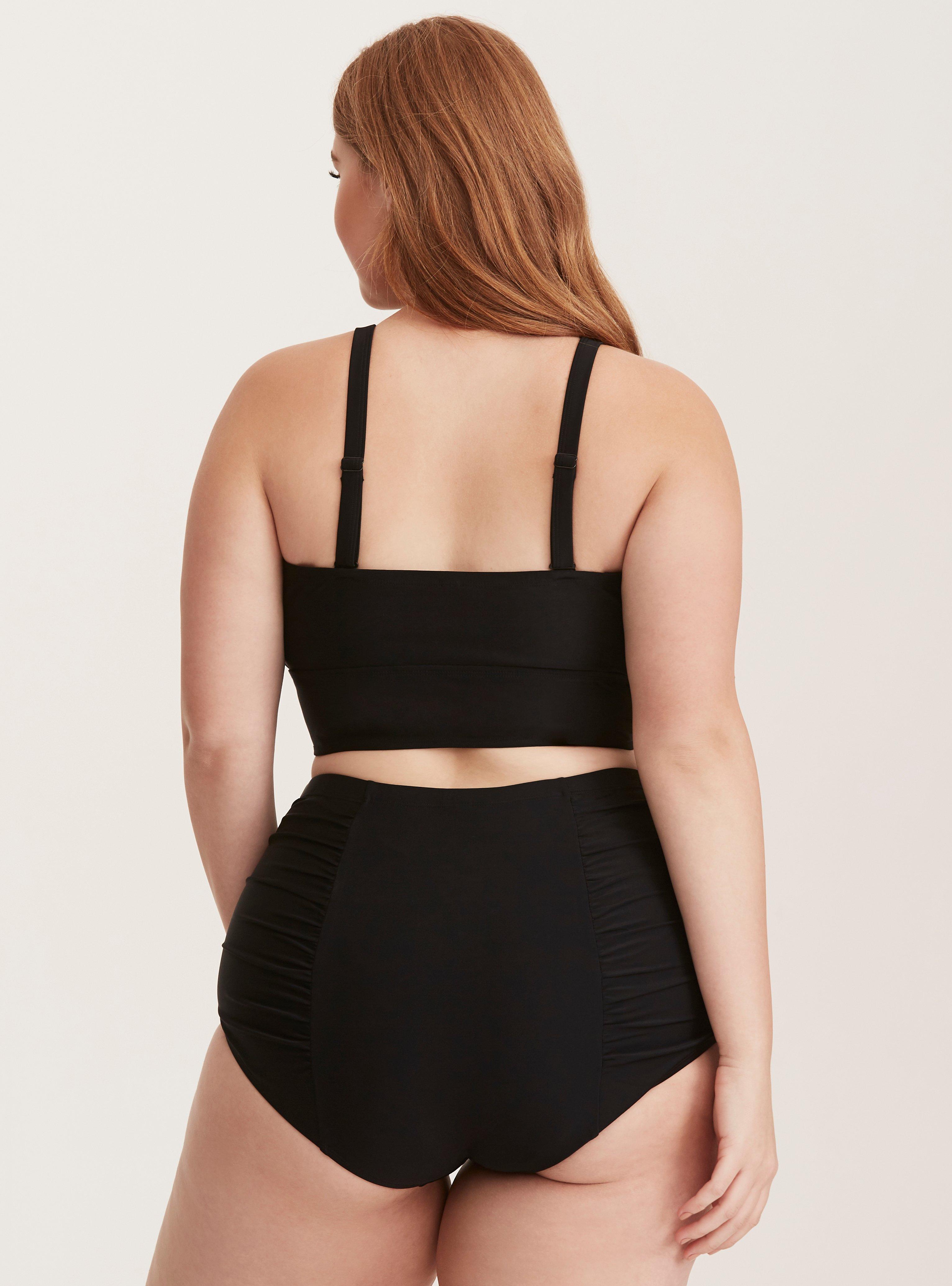 Plus Size - Black Scalloped Bikini Top - Torrid