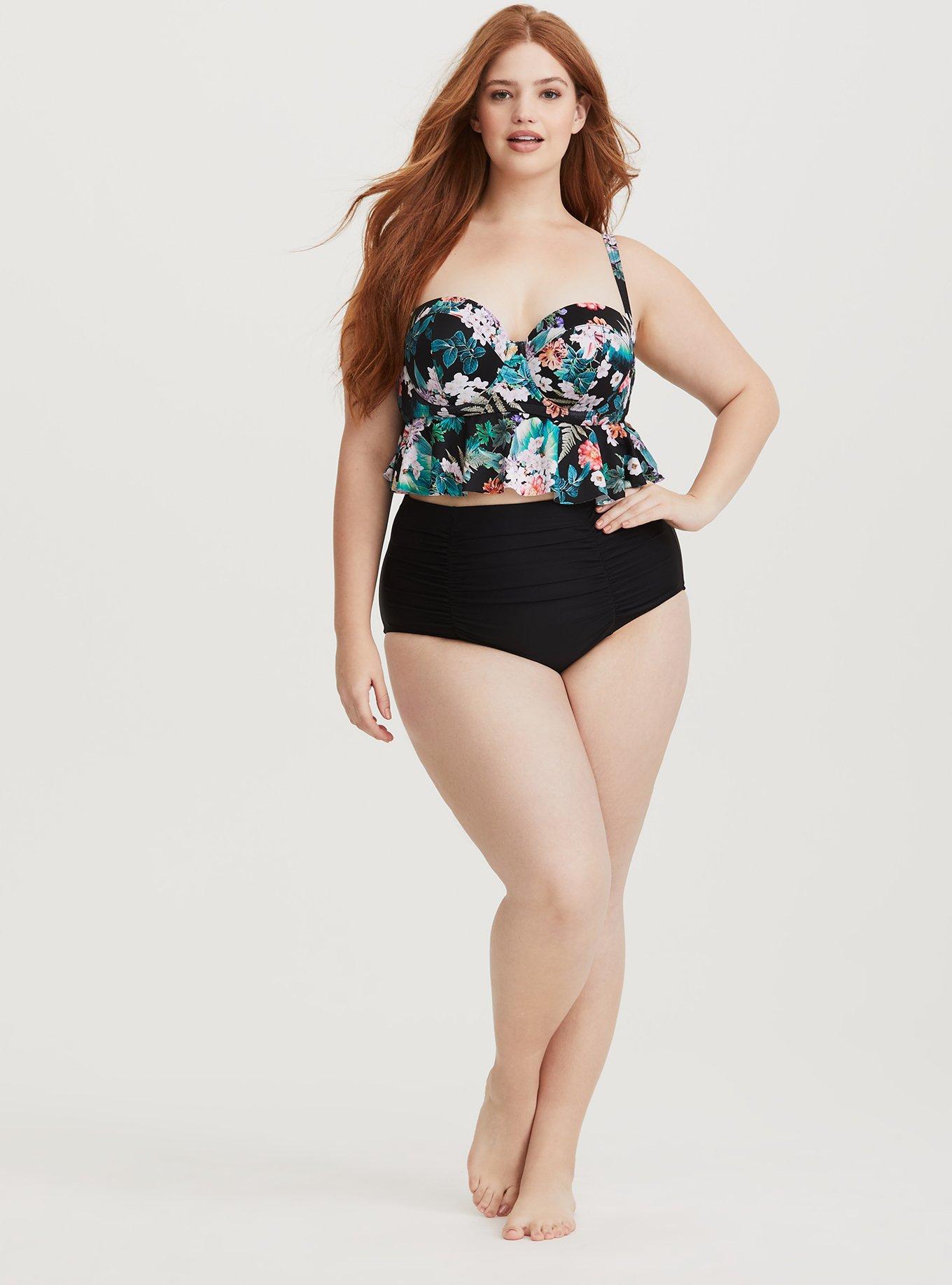 Plus Size - Underwire Push-Up Peplum Tankini - Torrid