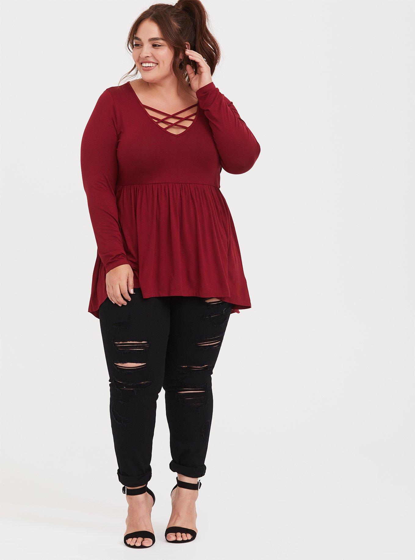 Women's Plus Size All Over Lace Long Sleeves Teddy #1103X
