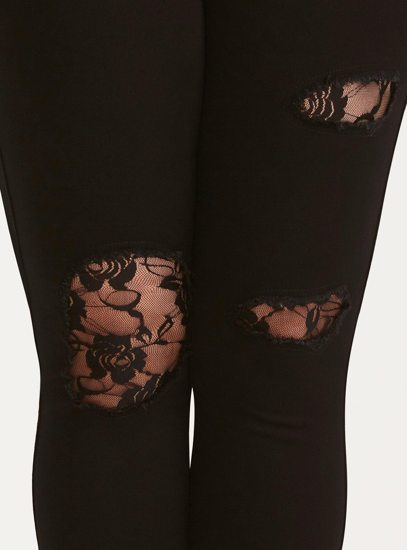 Torrid Lace Up Denim Leggings & Jeggings for Women