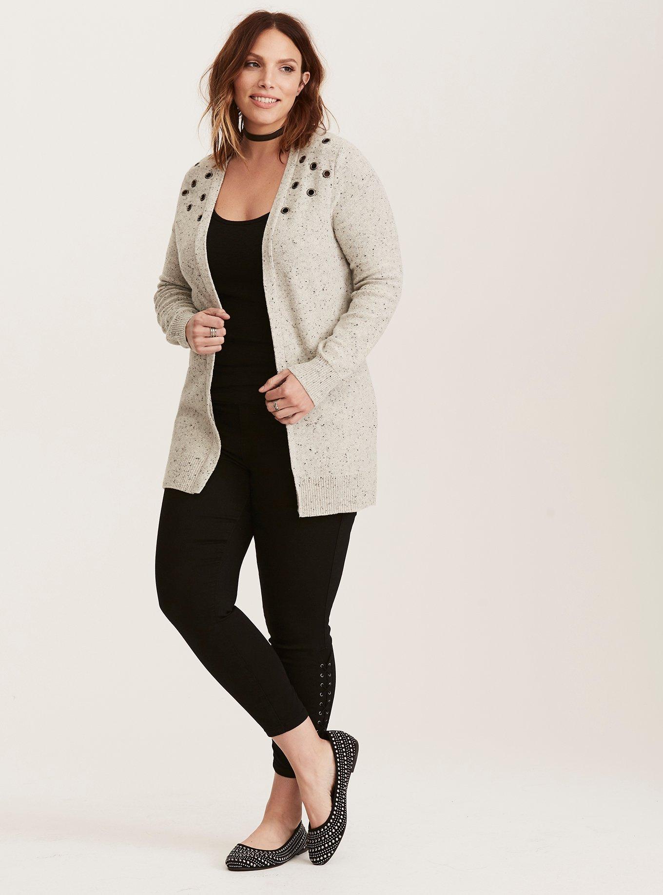 Plus Size - Grommet Detail Cardigan - Torrid