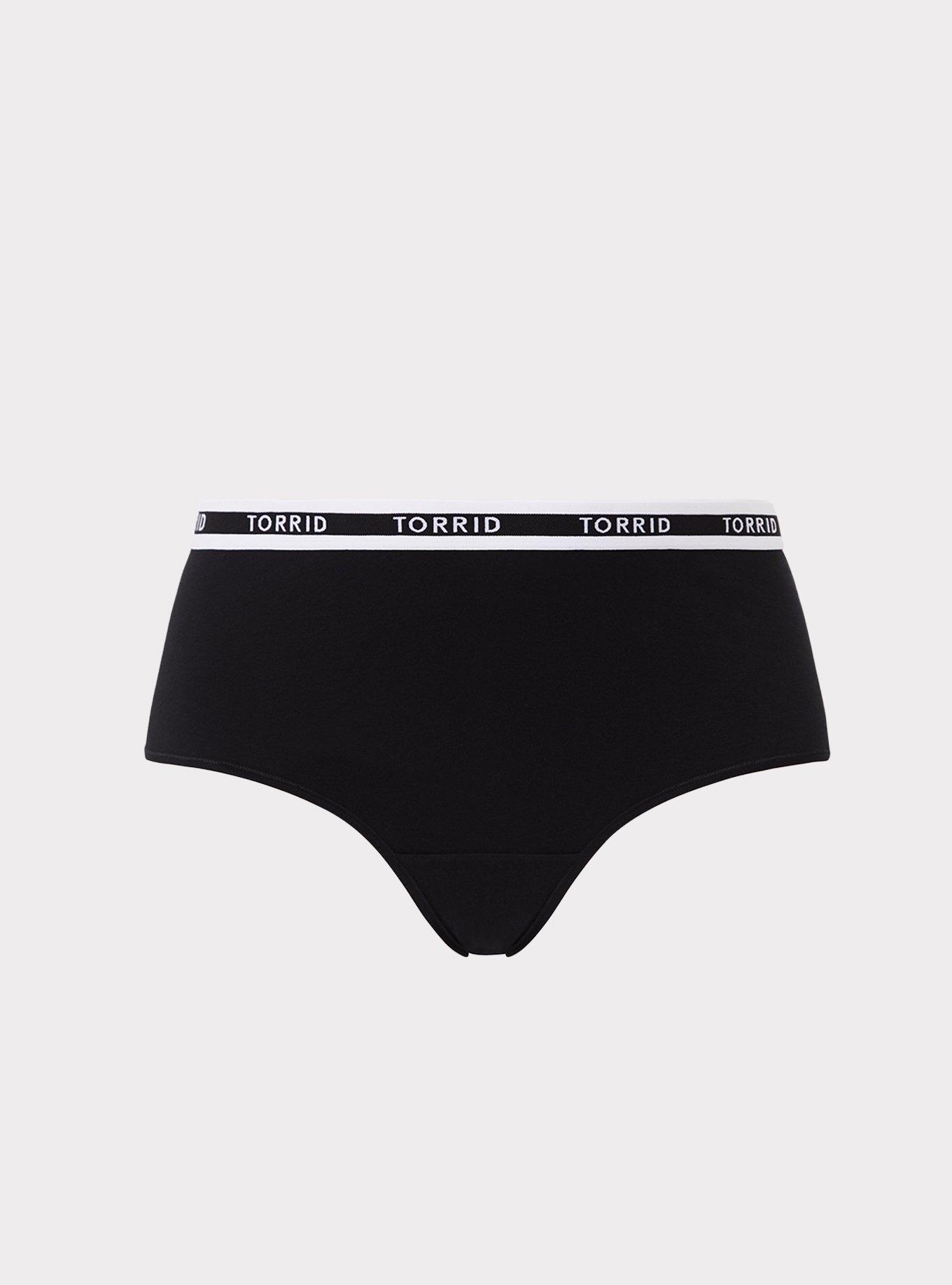 Cotton Mid-Rise Cheeky Logo Panty