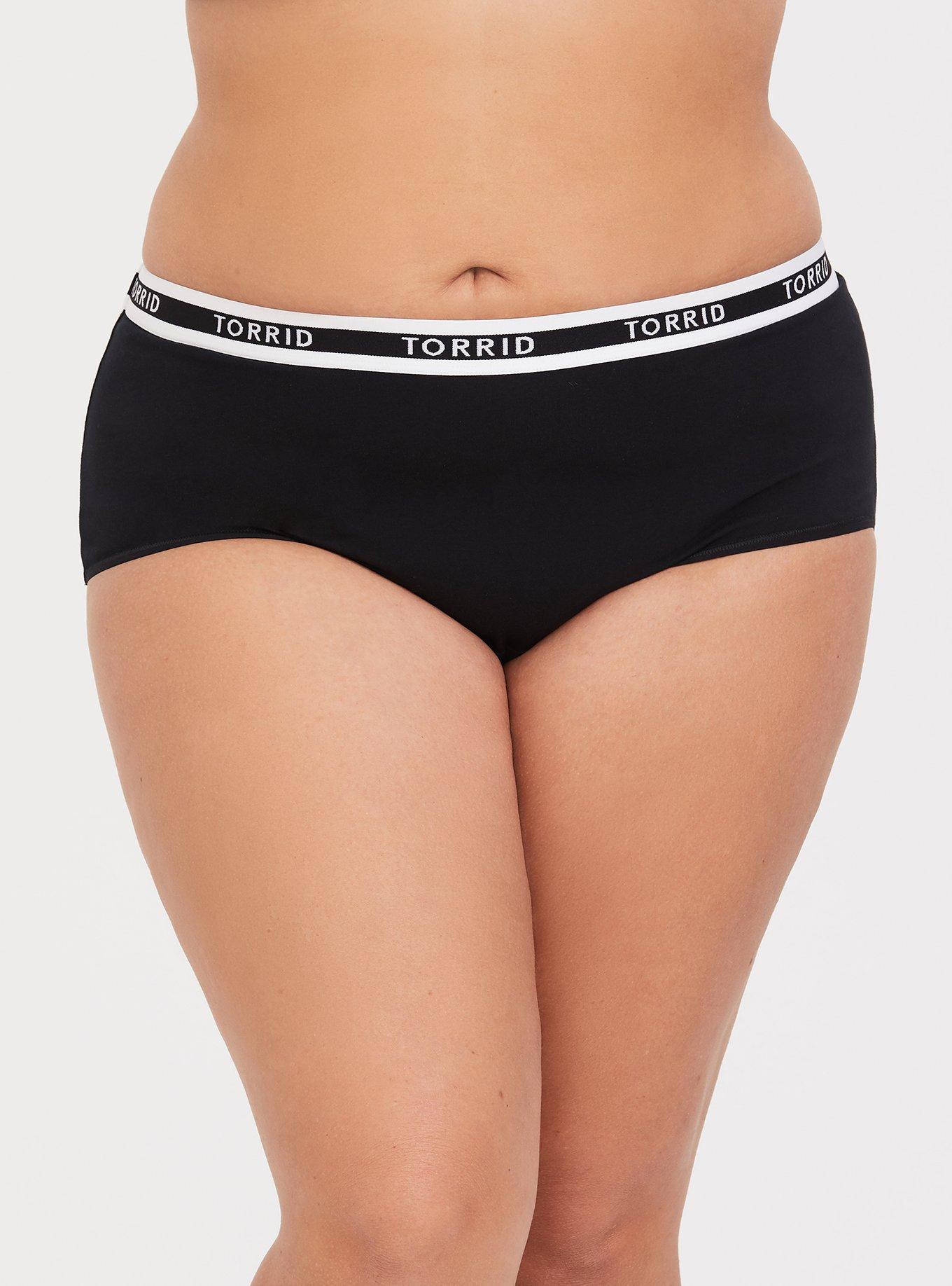 Cotton Mid-Rise Cheeky Logo Panty