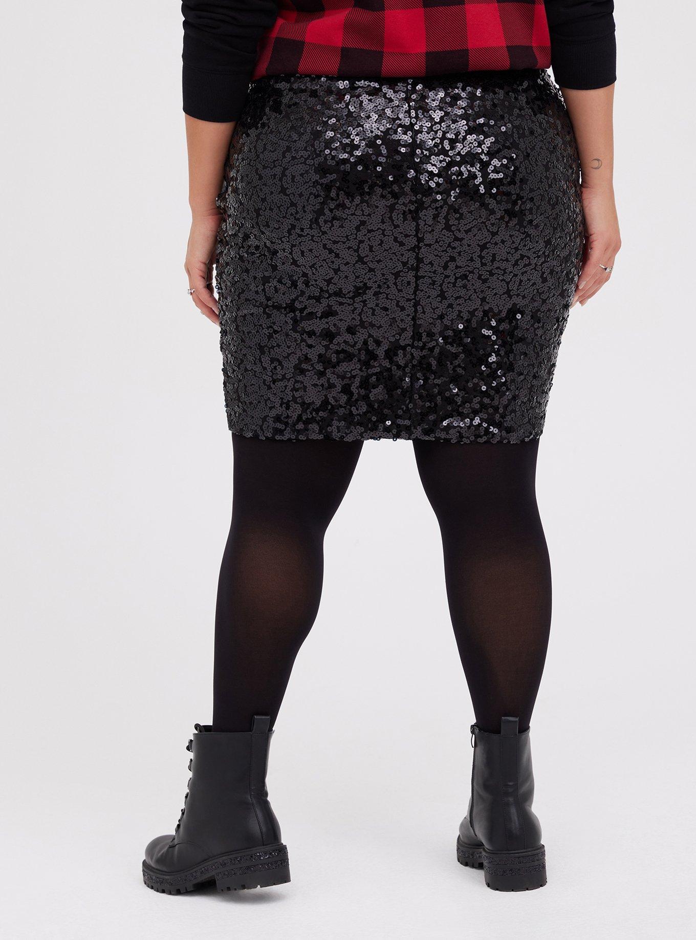 Black sequin skirt size 16 best sale