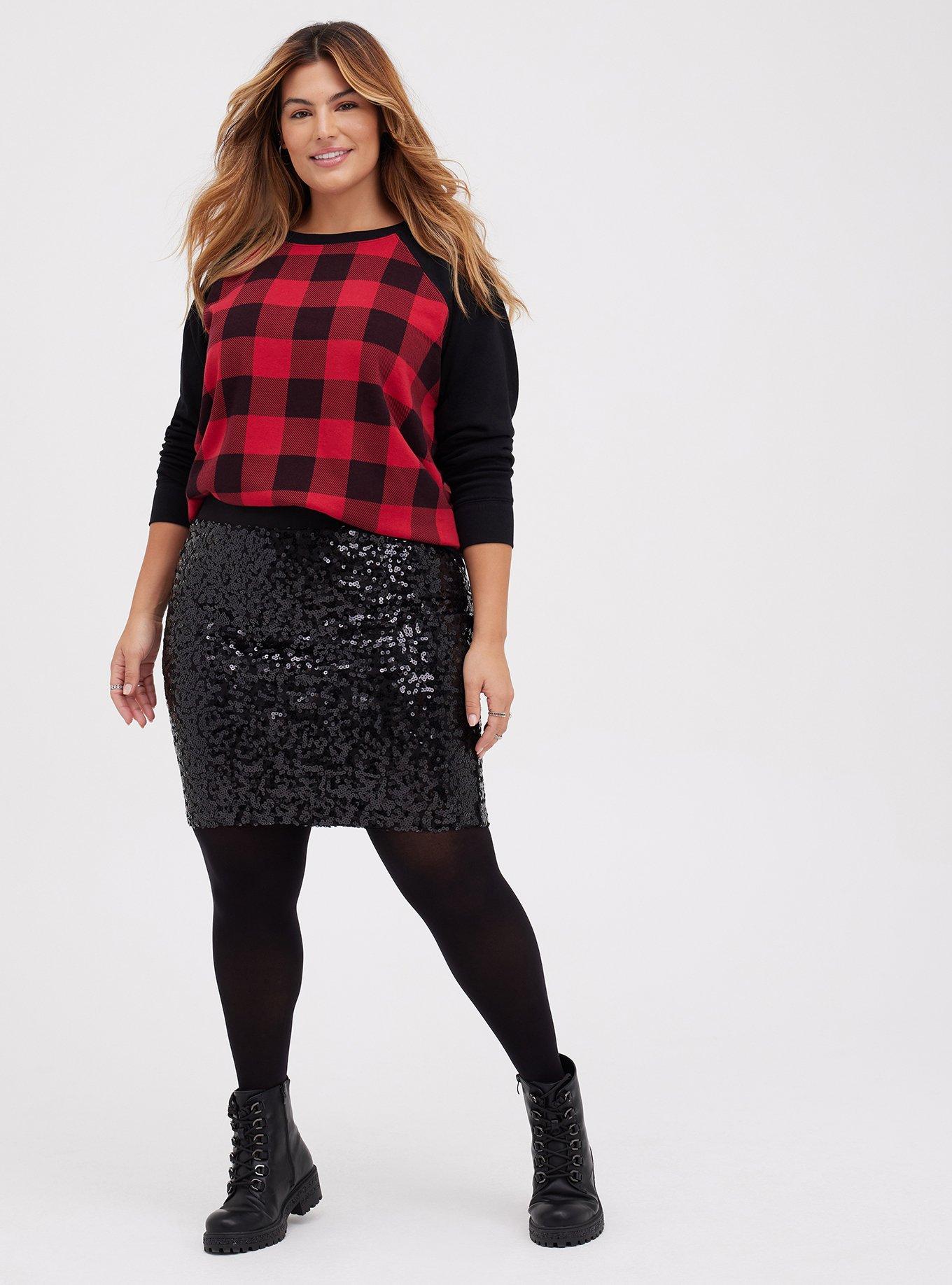 Plus size shop sequin short skirt